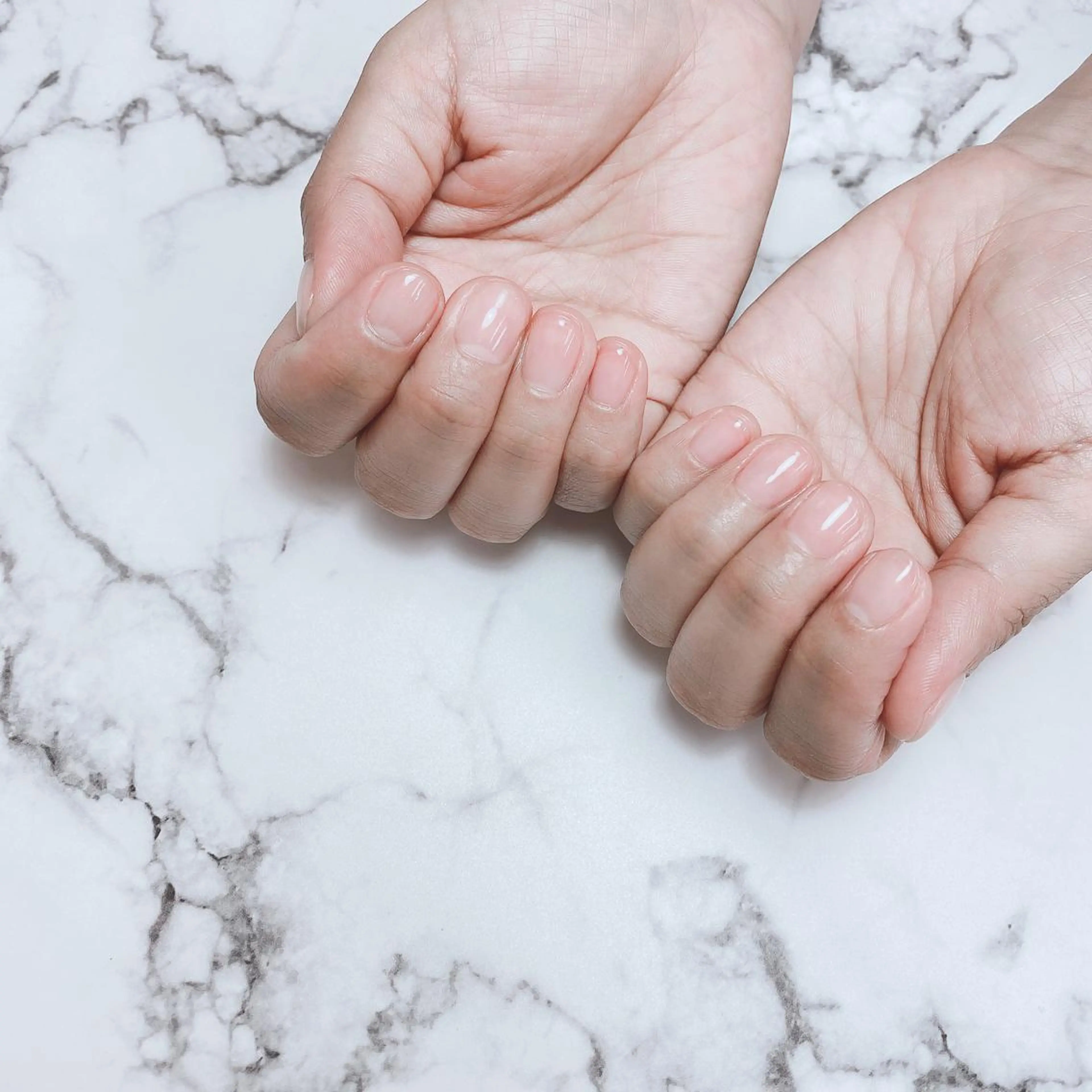 ショート ネイル クリアネイル ジェルネイル ハンドネイル 石原 夕華のネイルデザイン