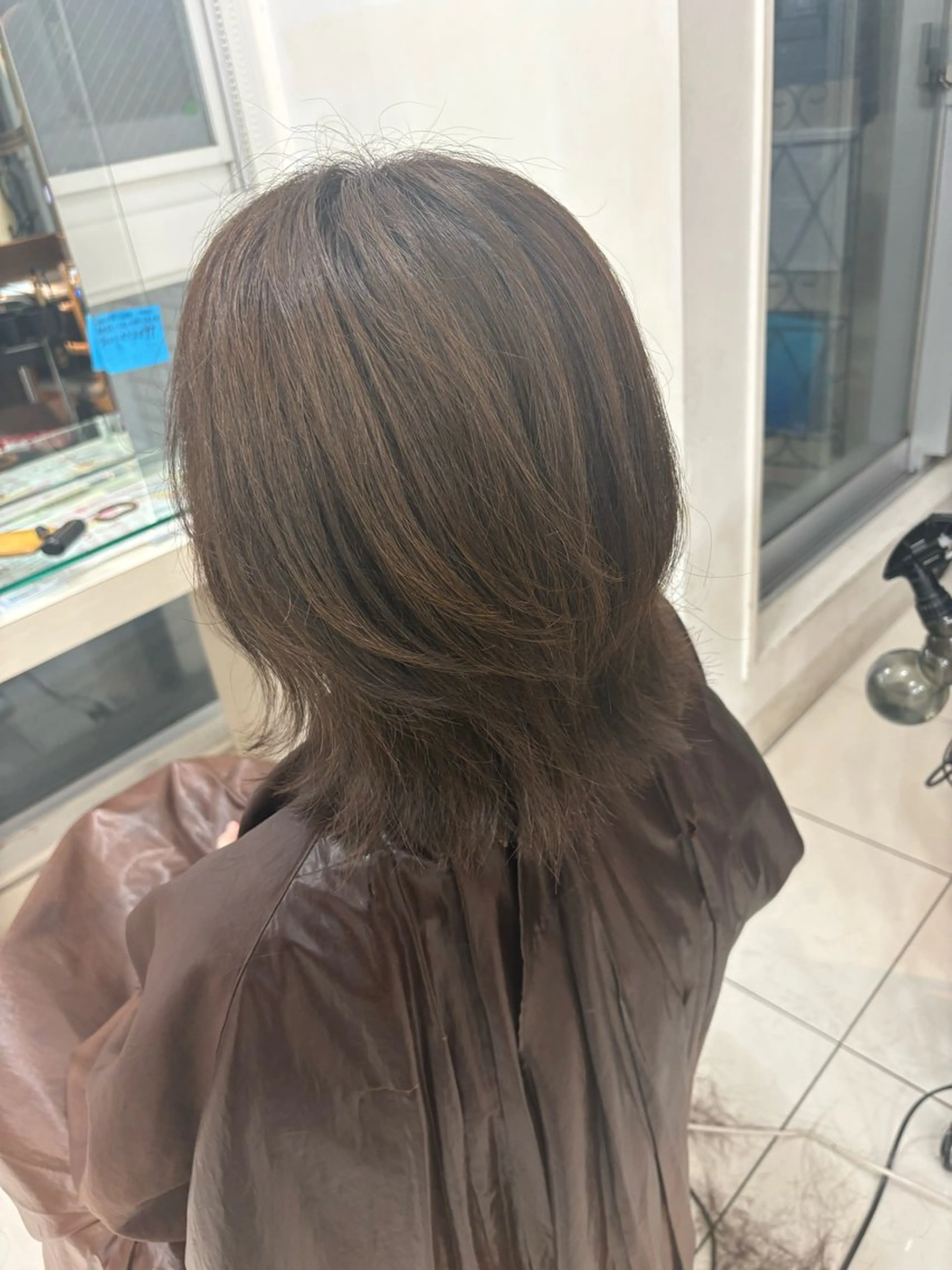 ミディアム ボブ レイヤーカット ウルフカット ウルフレイヤー 横須賀中央人気カラー /くるみ🎀‎🤍のヘアスタイル