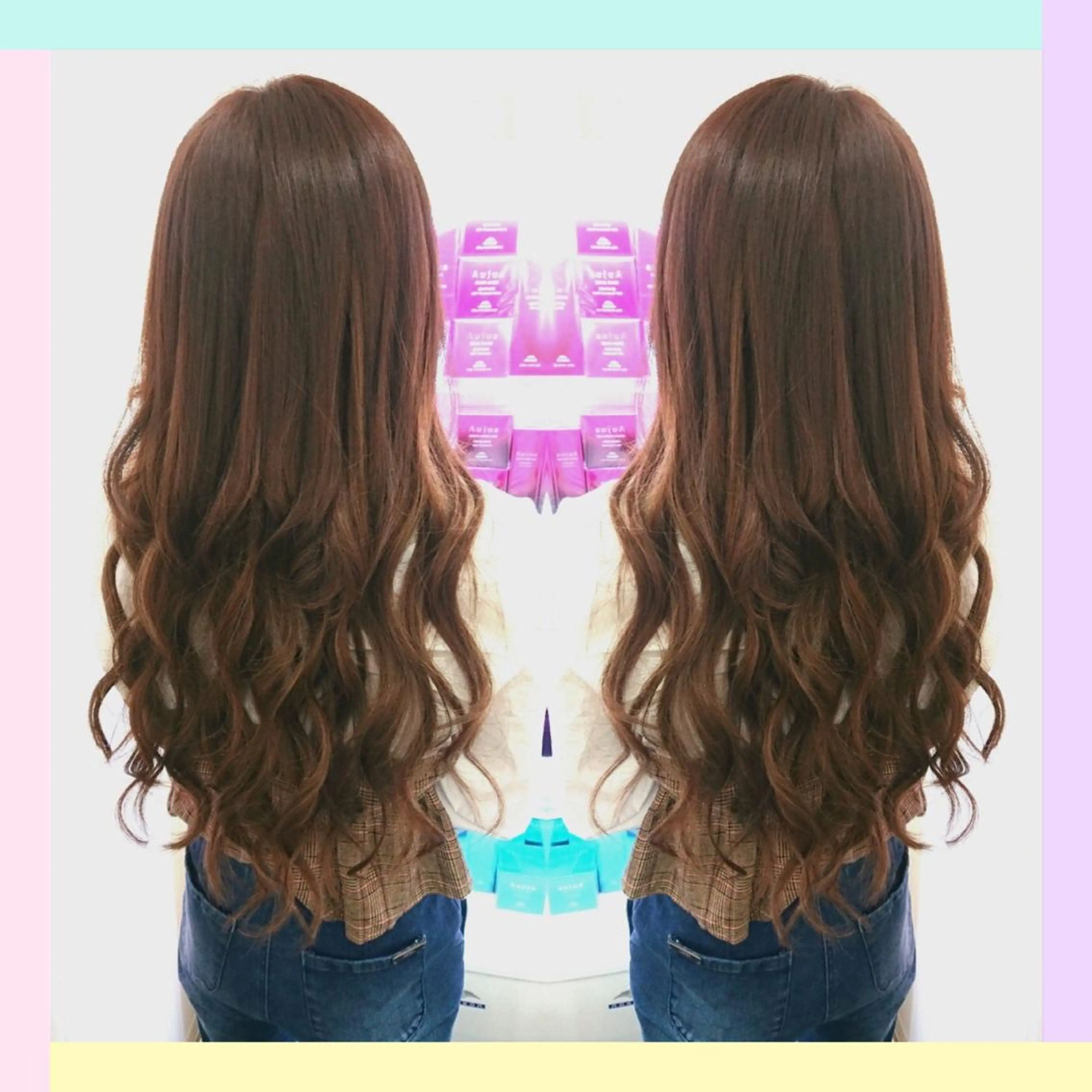 ロング カラー カット エクステ れん/ハイトーン /エクステ/韓国風のヘアスタイル