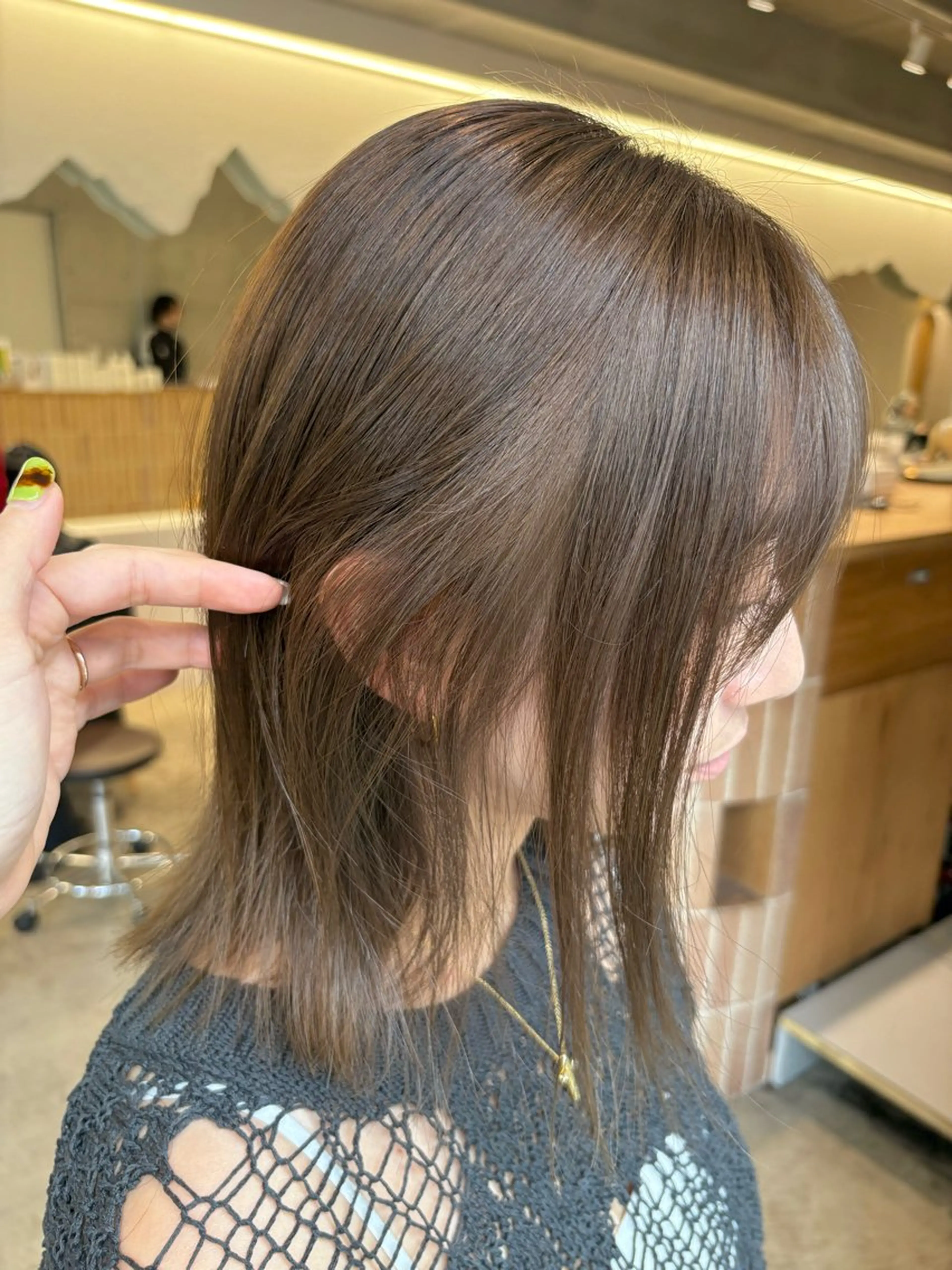 ミディアム カラー ヘアカラー トリートメント レイヤー/柔色 カラー/SAkiのヘアスタイル