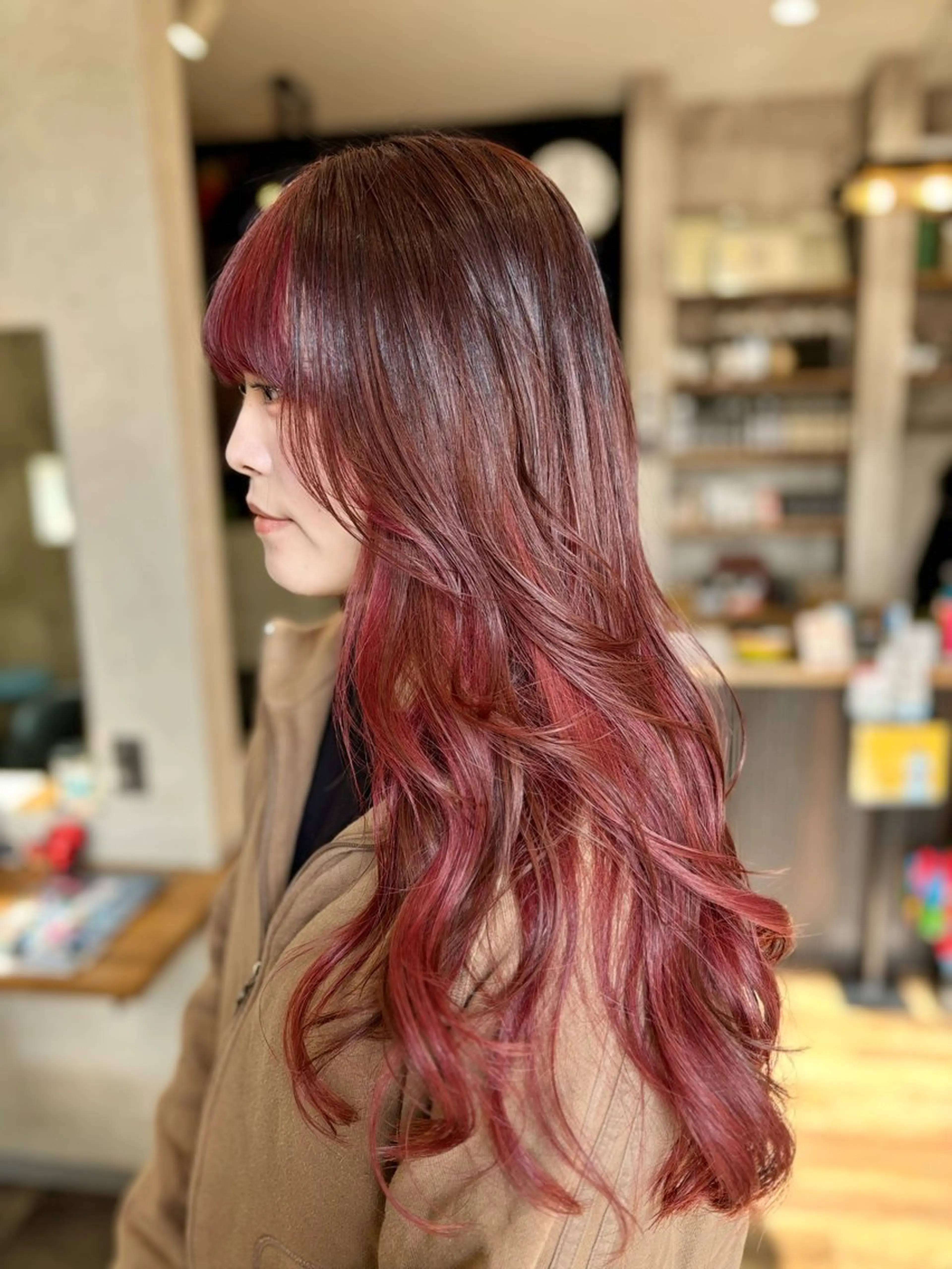 ロング レイヤーカット カット ヘアカラー トリートメント yoshihara yuukiのヘアスタイル