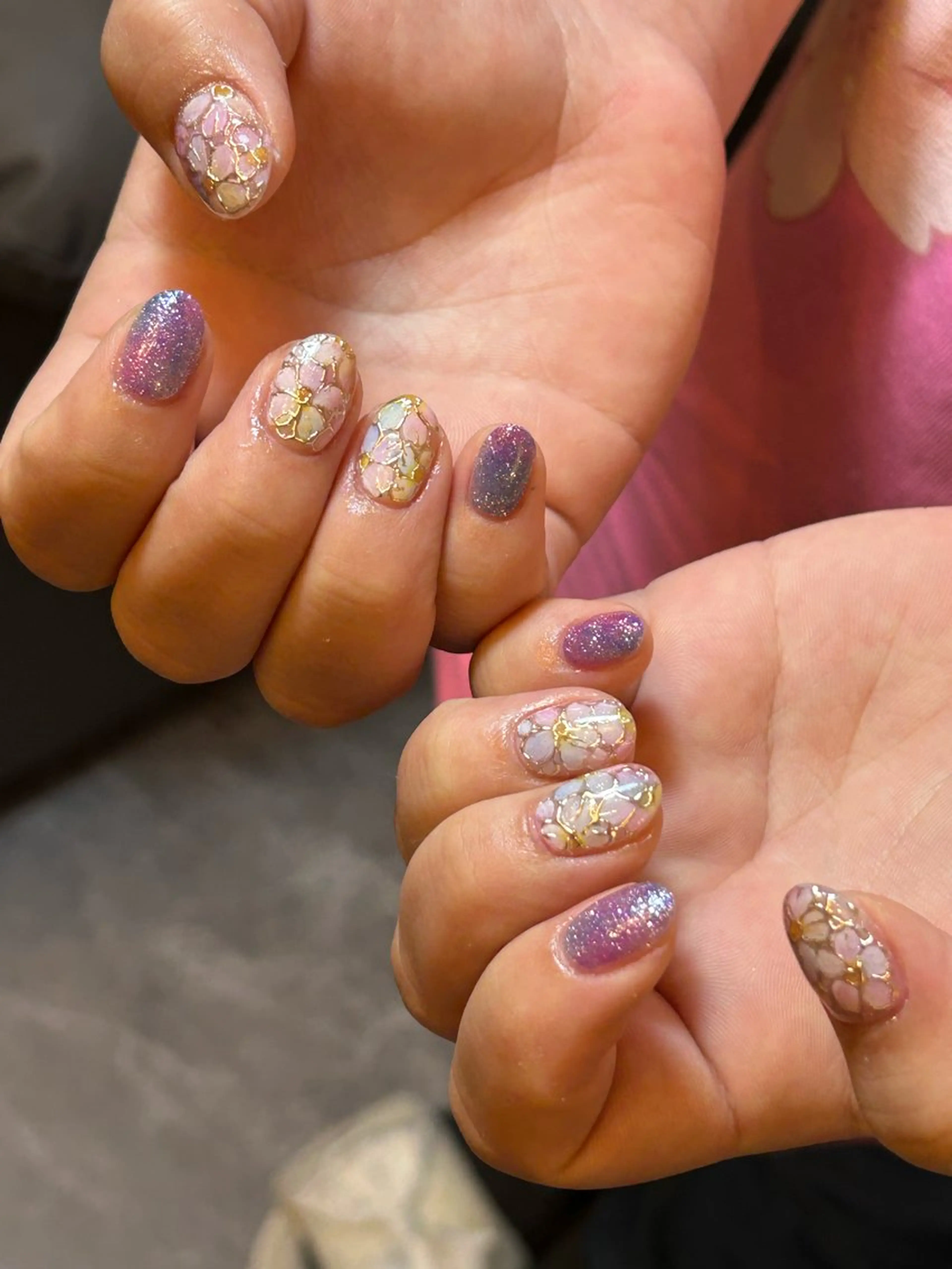 ネイル アートネイル フラワーネイル ハンドネイル 💅よしの ＠漆黒のネイルデザイン