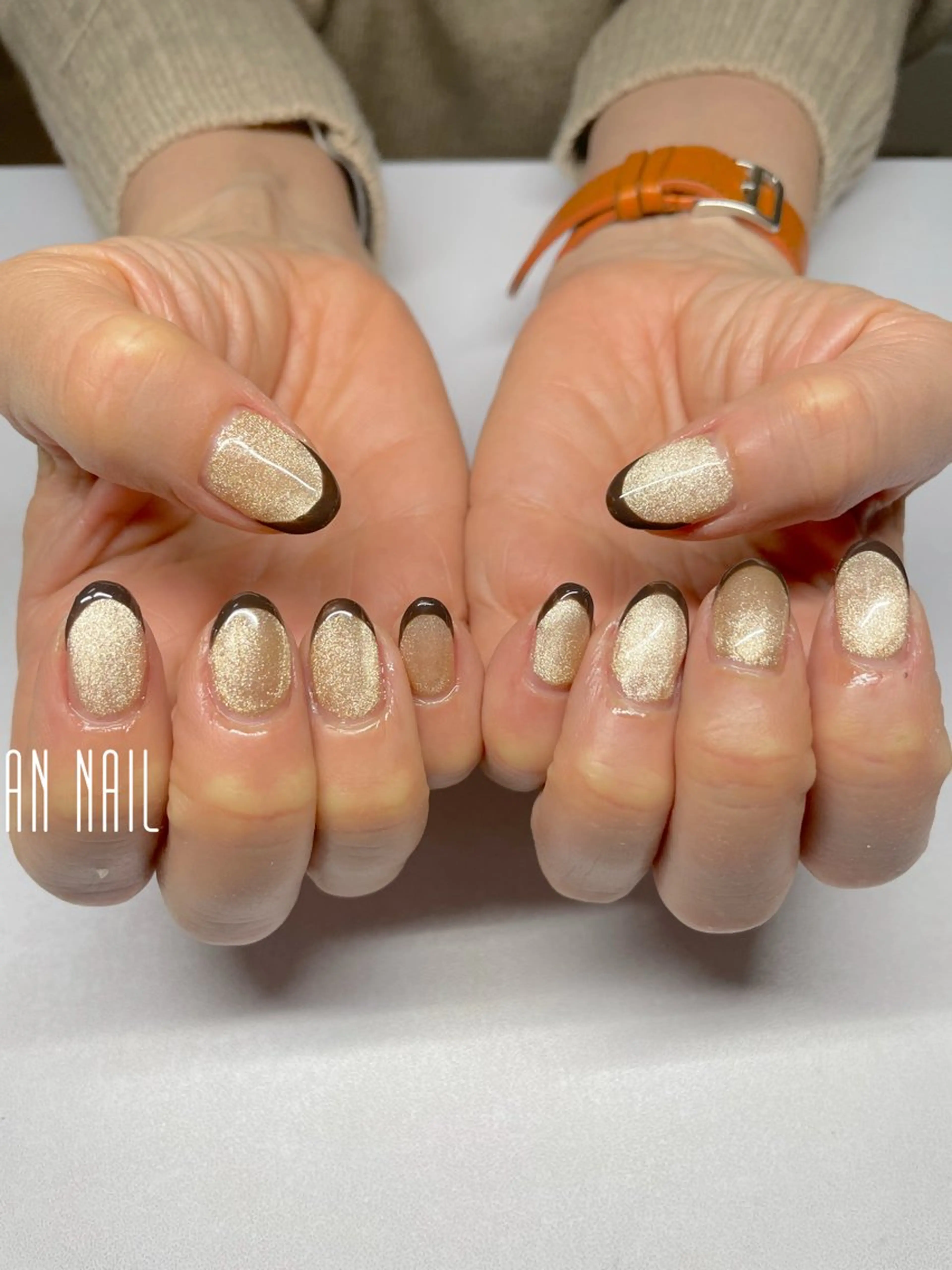 ネイル フレンチネイル マグネットネイル AN Nailのネイルデザイン