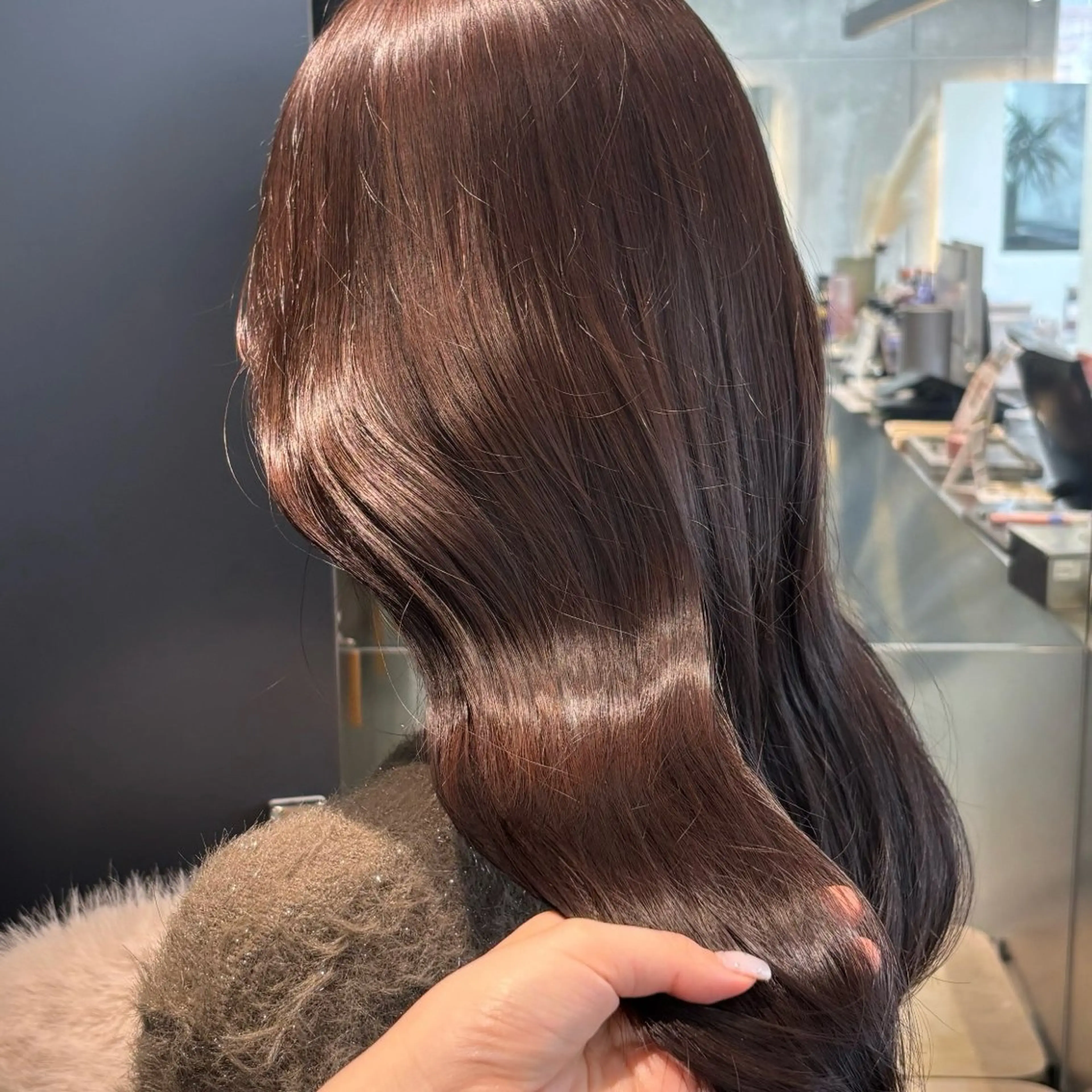 ロング カラー ブラウンカラー 透明感カラー レイヤーカット カット ヘアカラー トリートメント 韓国レイヤー🇰🇷 /縮毛矯正💎/月音のヘアスタイル