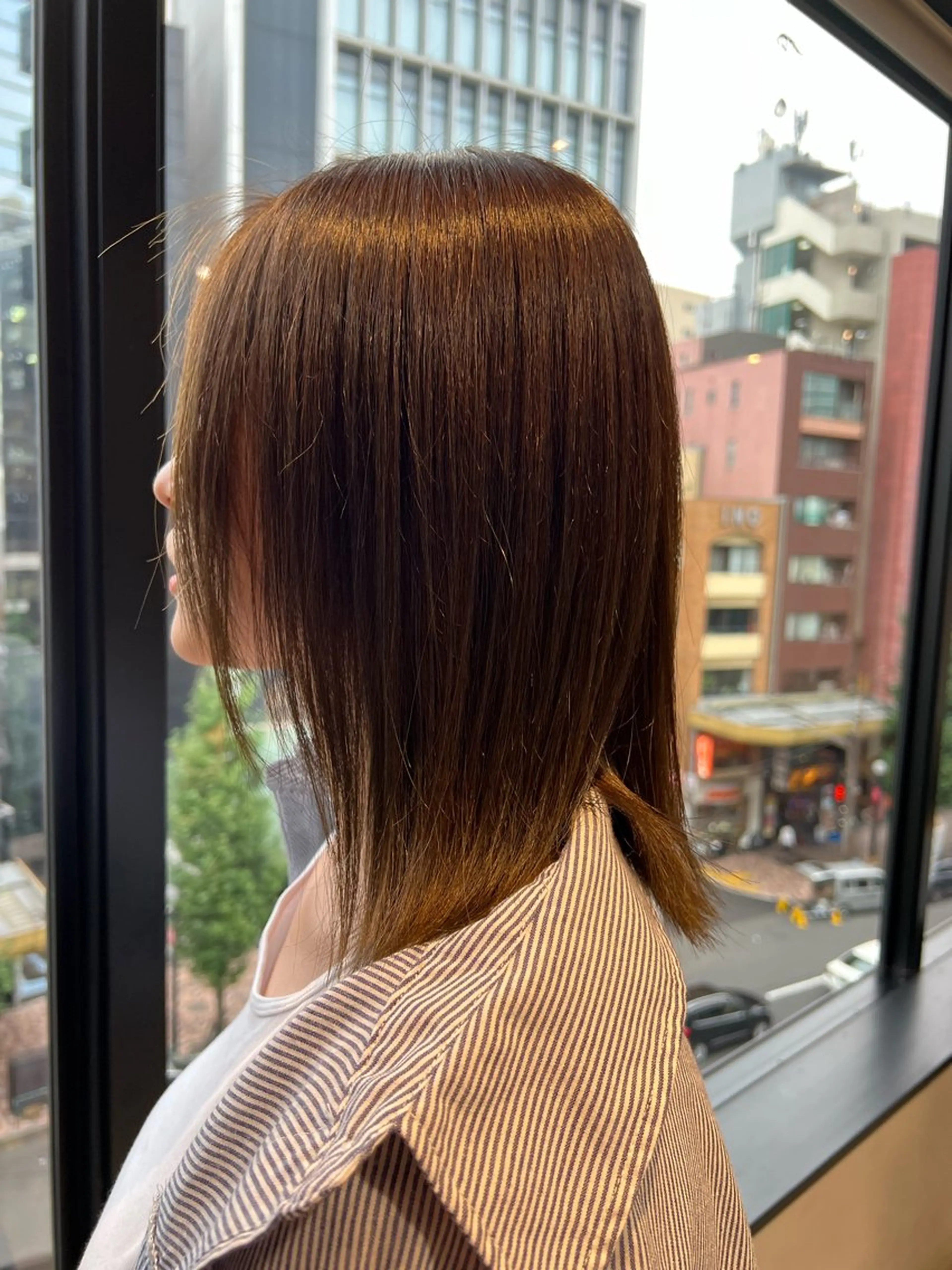 ミディアム パーマ 縮毛矯正 ✨髪質改善矯正× ブリーチ✨YU-KIのヘアスタイル