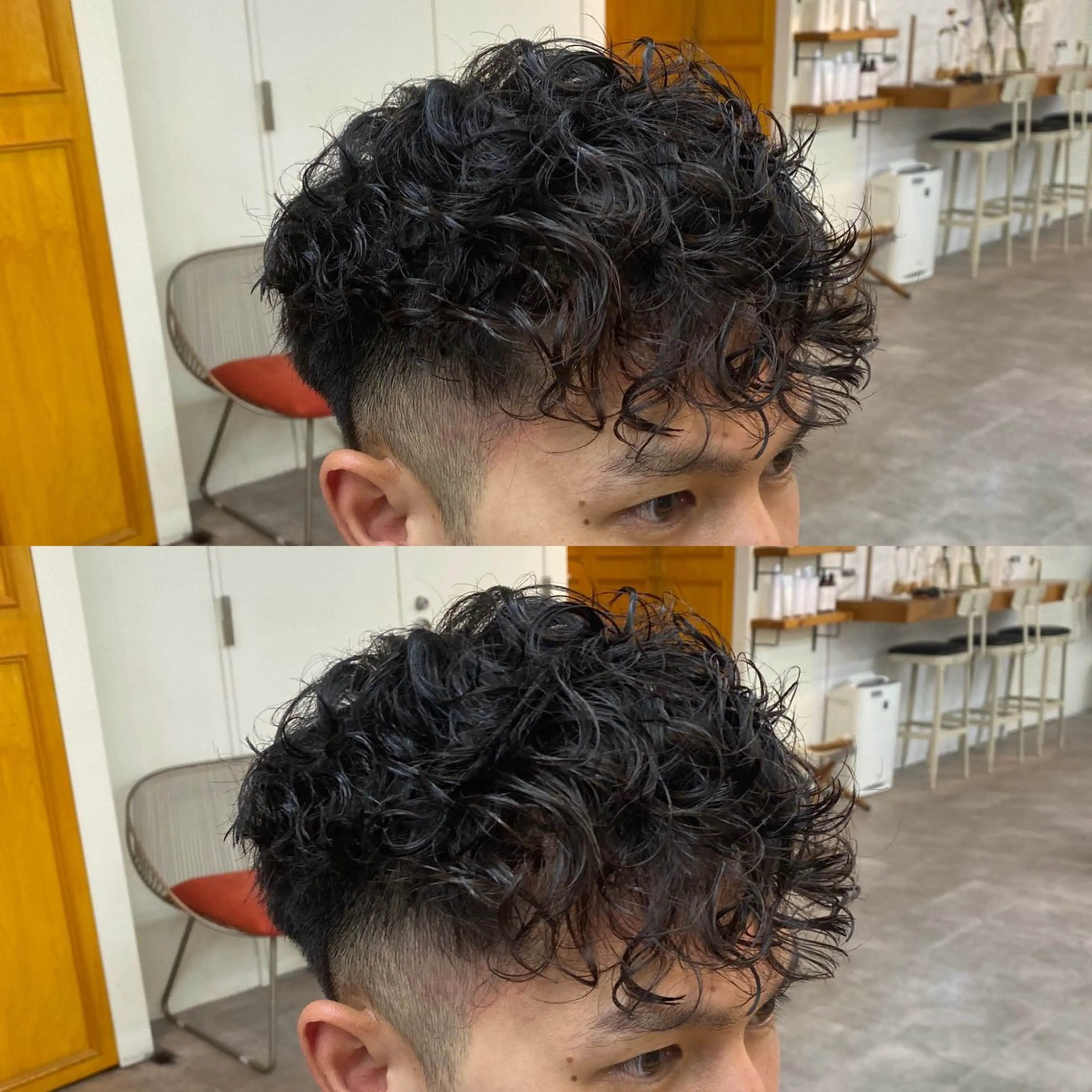 パーマ メンズ メンズパーマ スペインカール カット パーマ シャドウパーマ/ 波巻パーマYu-Kiのヘアスタイル