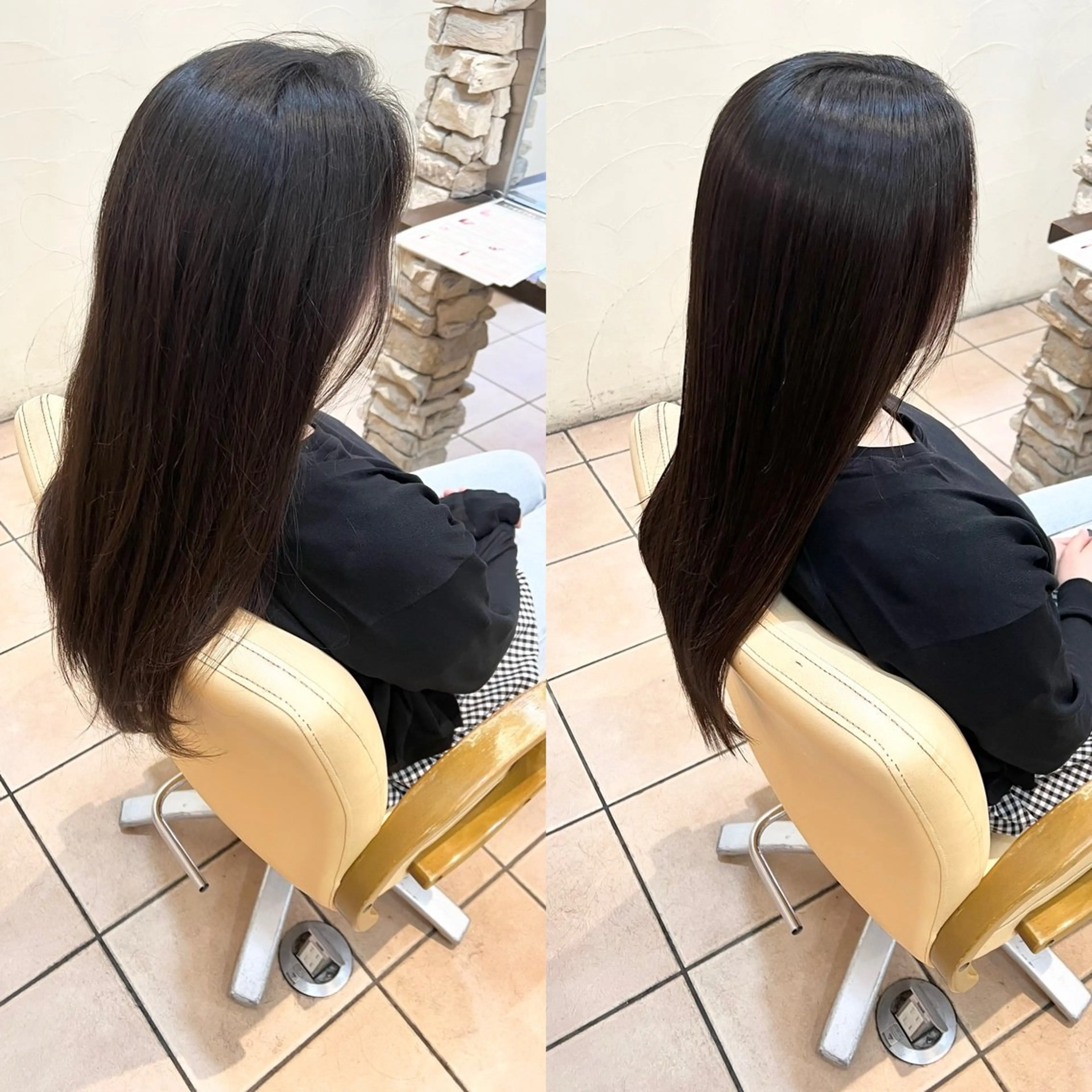 ロング カット 縮毛矯正 地毛風ストレート ⚡️下ノ村柊斗⚡️のヘアスタイル