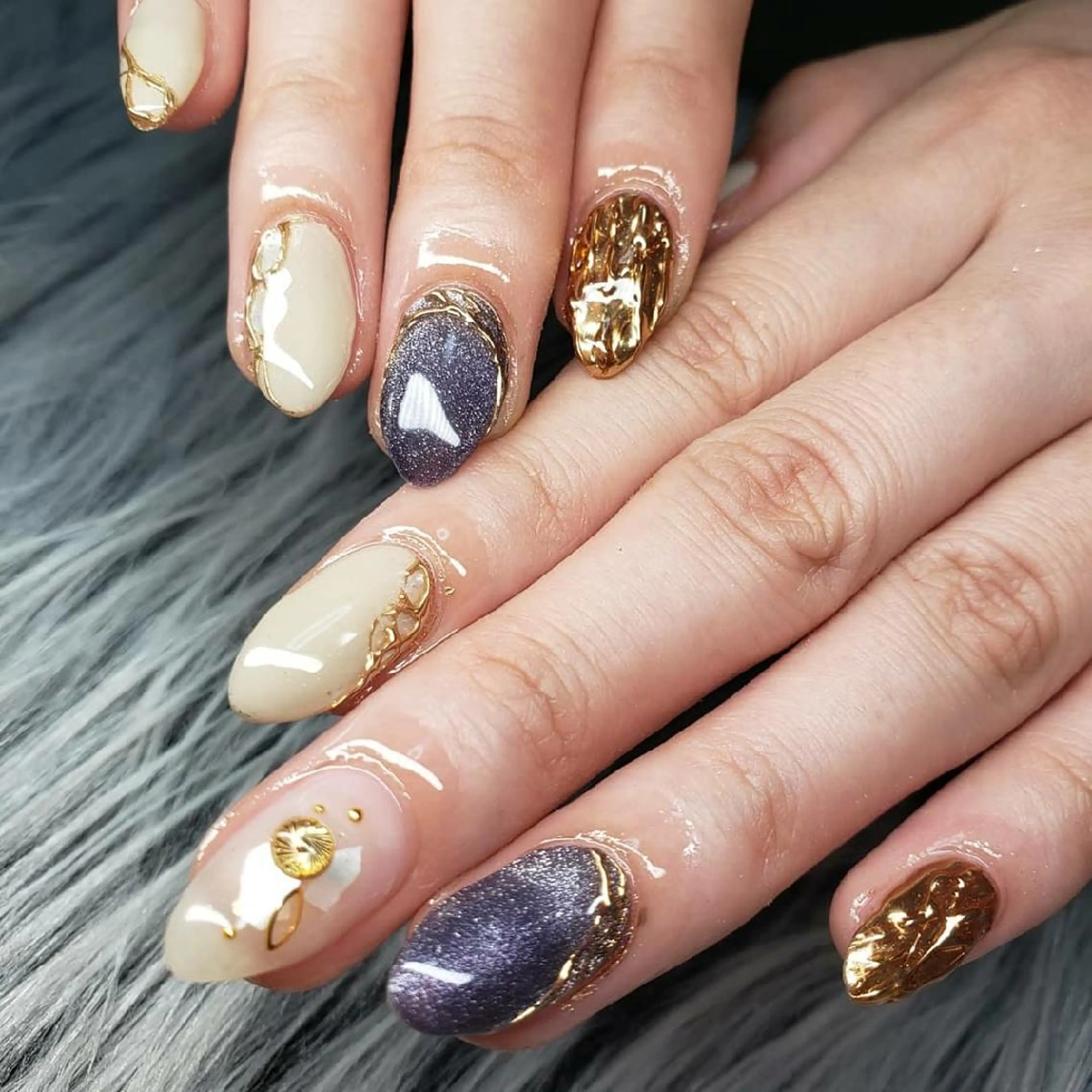 ネイル マグネットネイル ニュアンスネイル Nail salon Coco【溝の口駅】のネイルデザイン