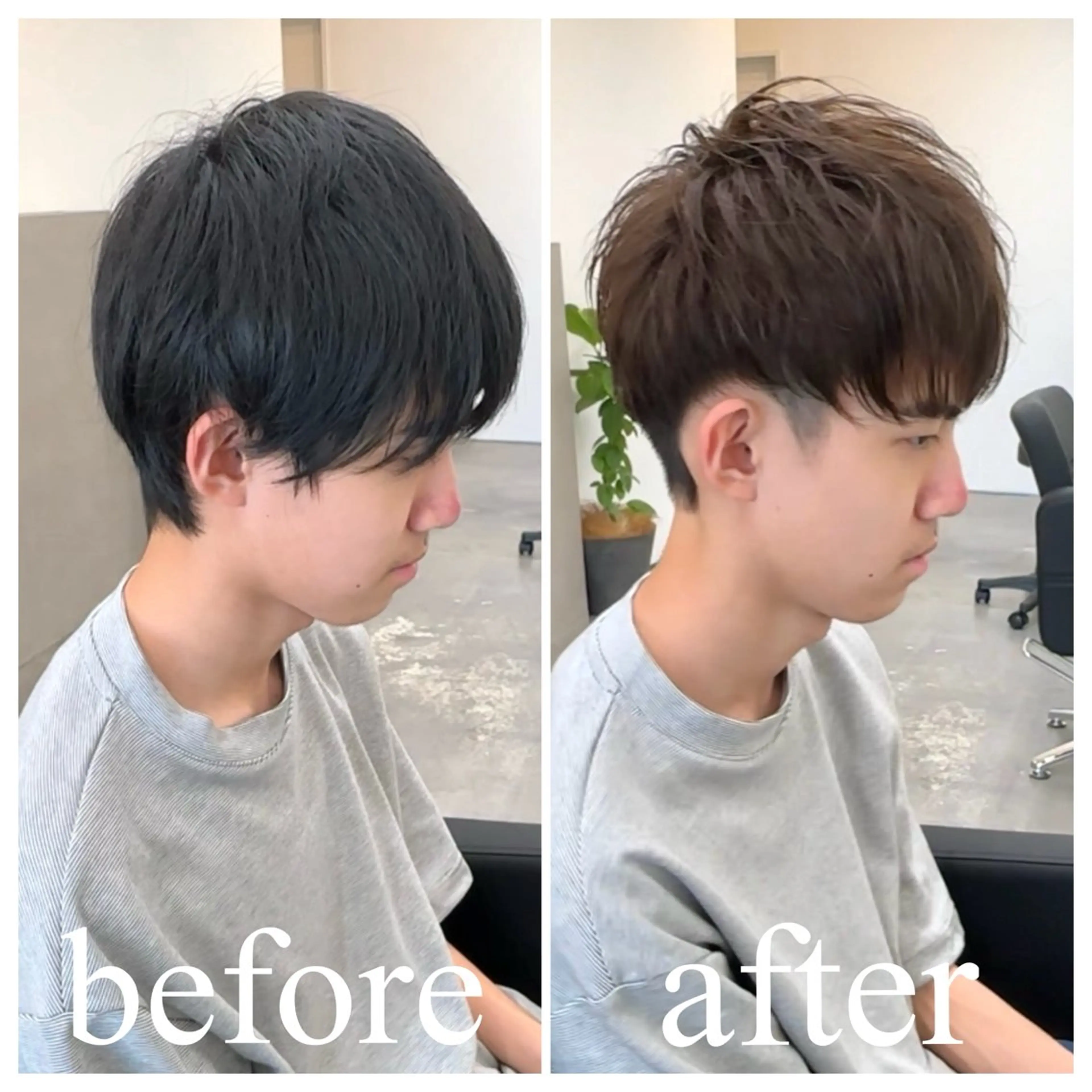 ショート カラー メンズ マッシュ ショートヘア ヘアカラー トリートメント 山本 駿介のヘアスタイル