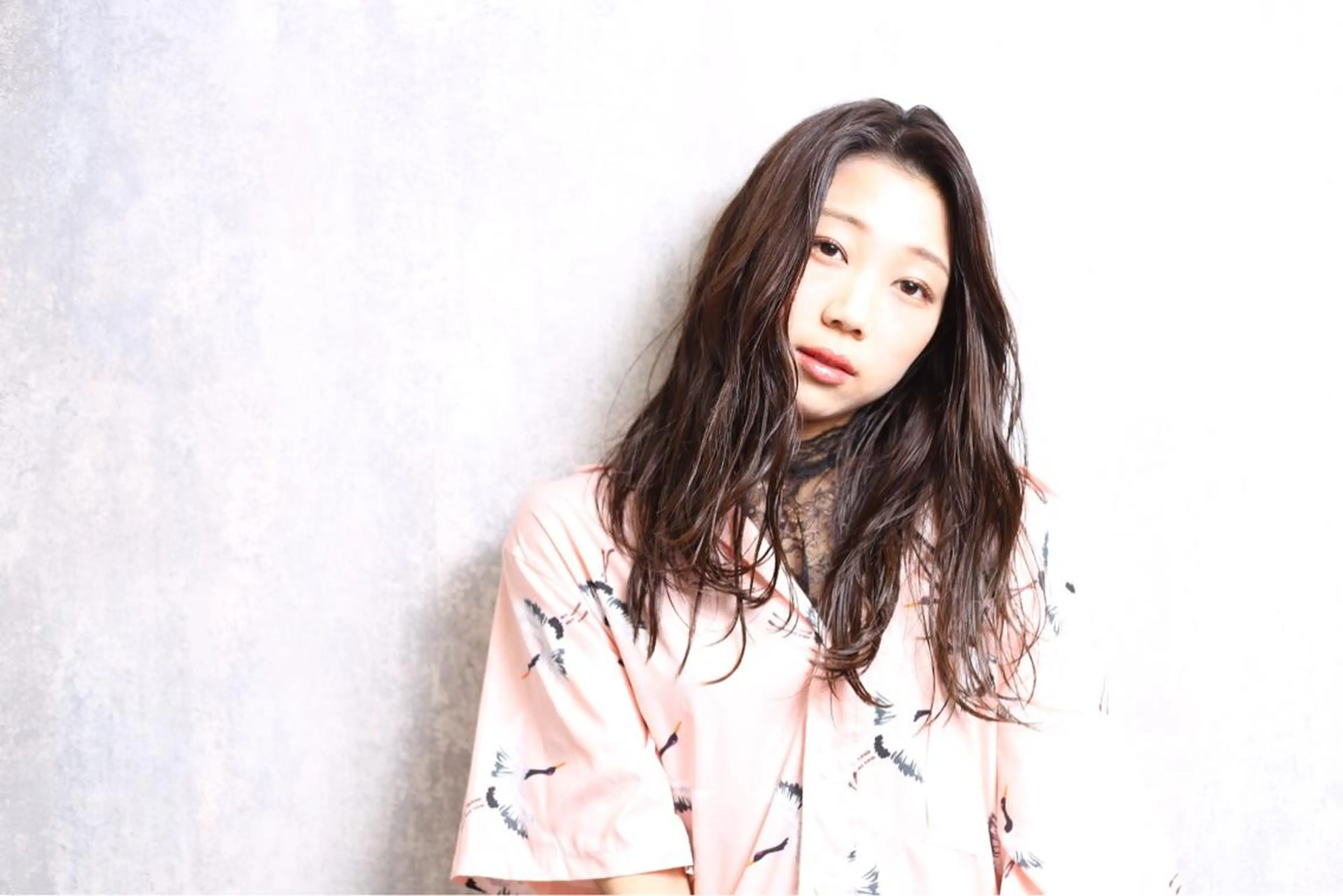 ミディアム カラー ベージュカラー パープルカラー vato バトのヘアスタイル