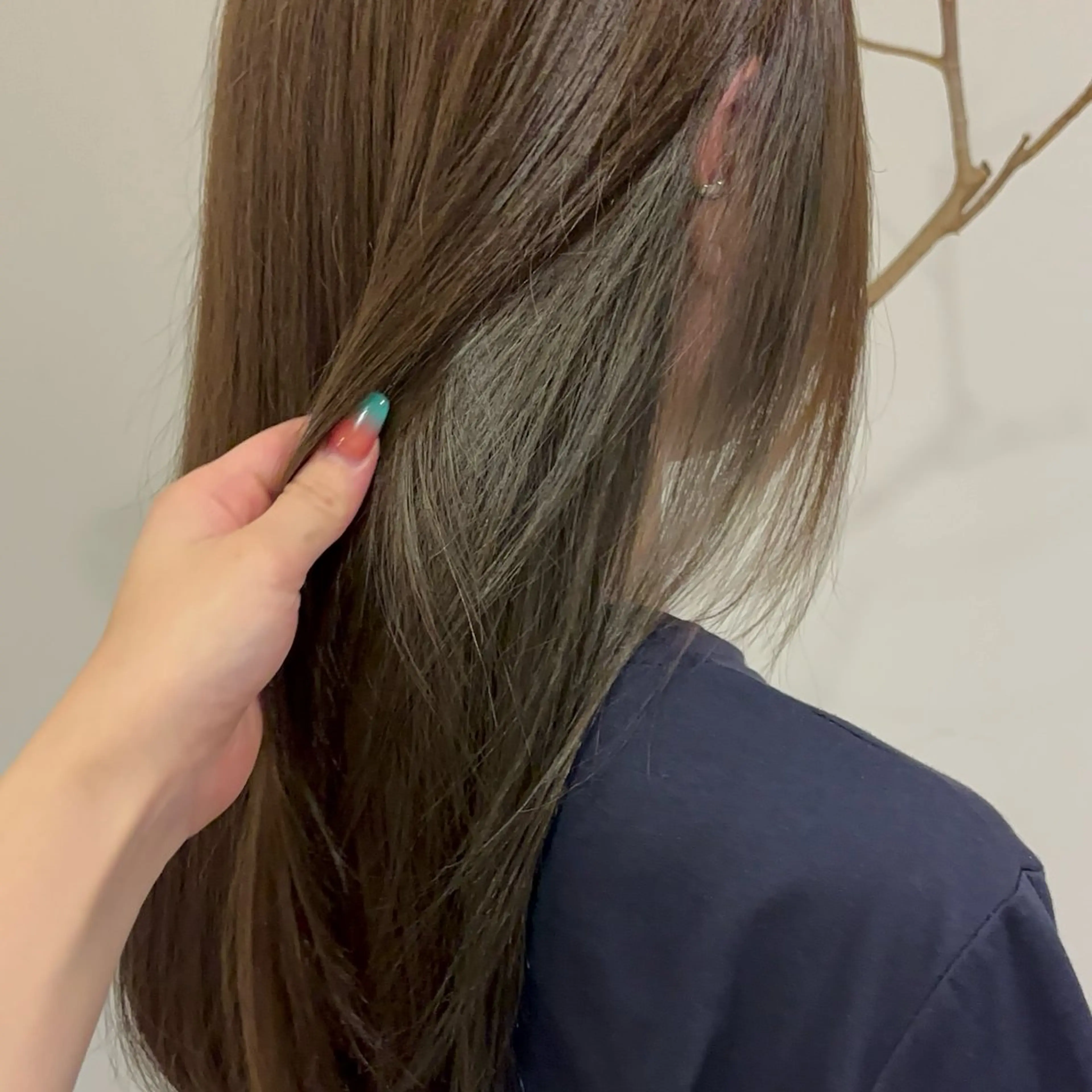 セミロング カラー 透明感カラー インナーカラー カット ヘアカラー トリートメント 名駅/sHiHo/透 明感カラー✨🎀/のヘアスタイル