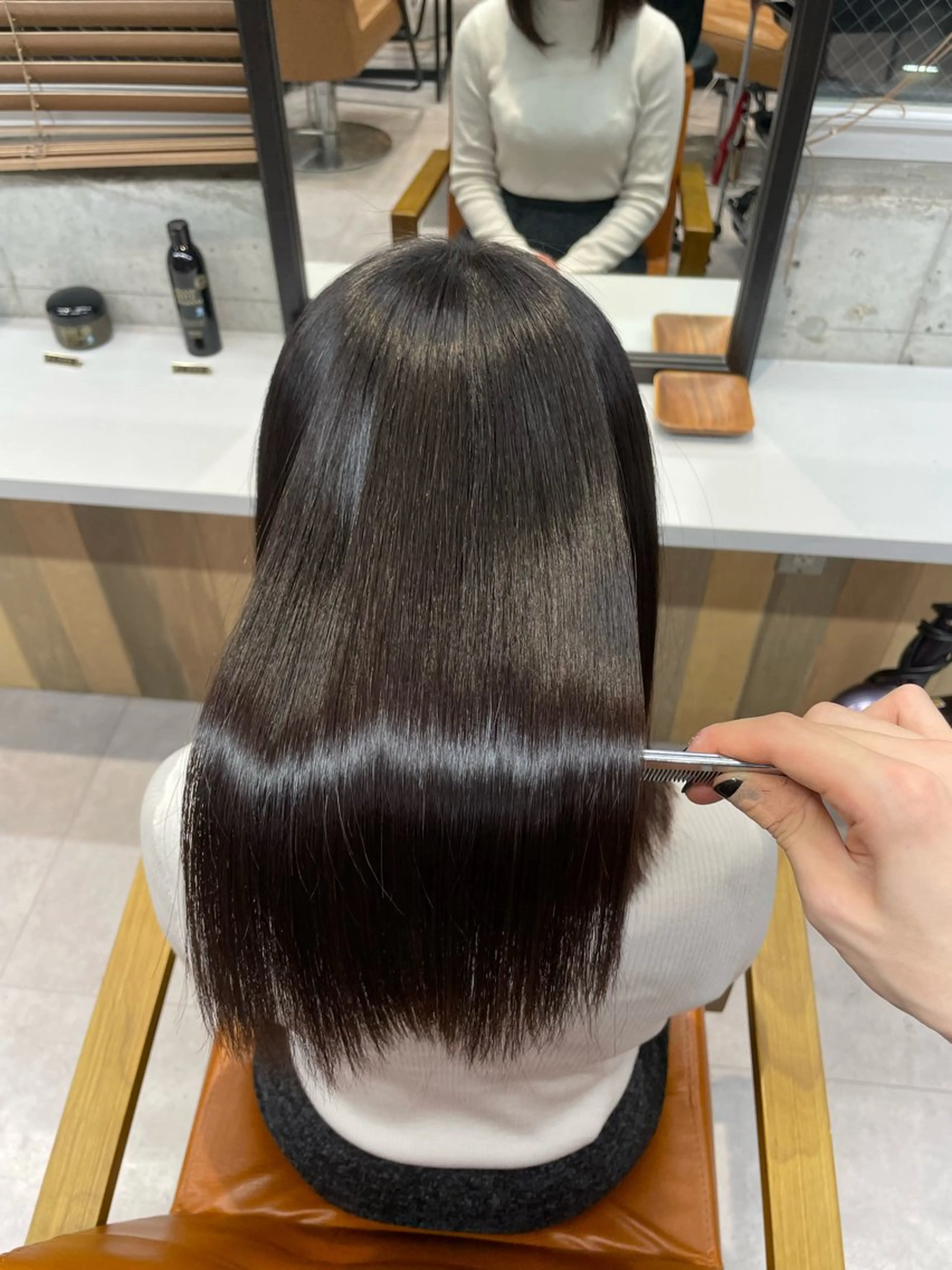 ミディアム 髪質改善 縮毛矯正 トリートメント ✨美髪専門✨ワタナベ 髪質改善のヘアスタイル