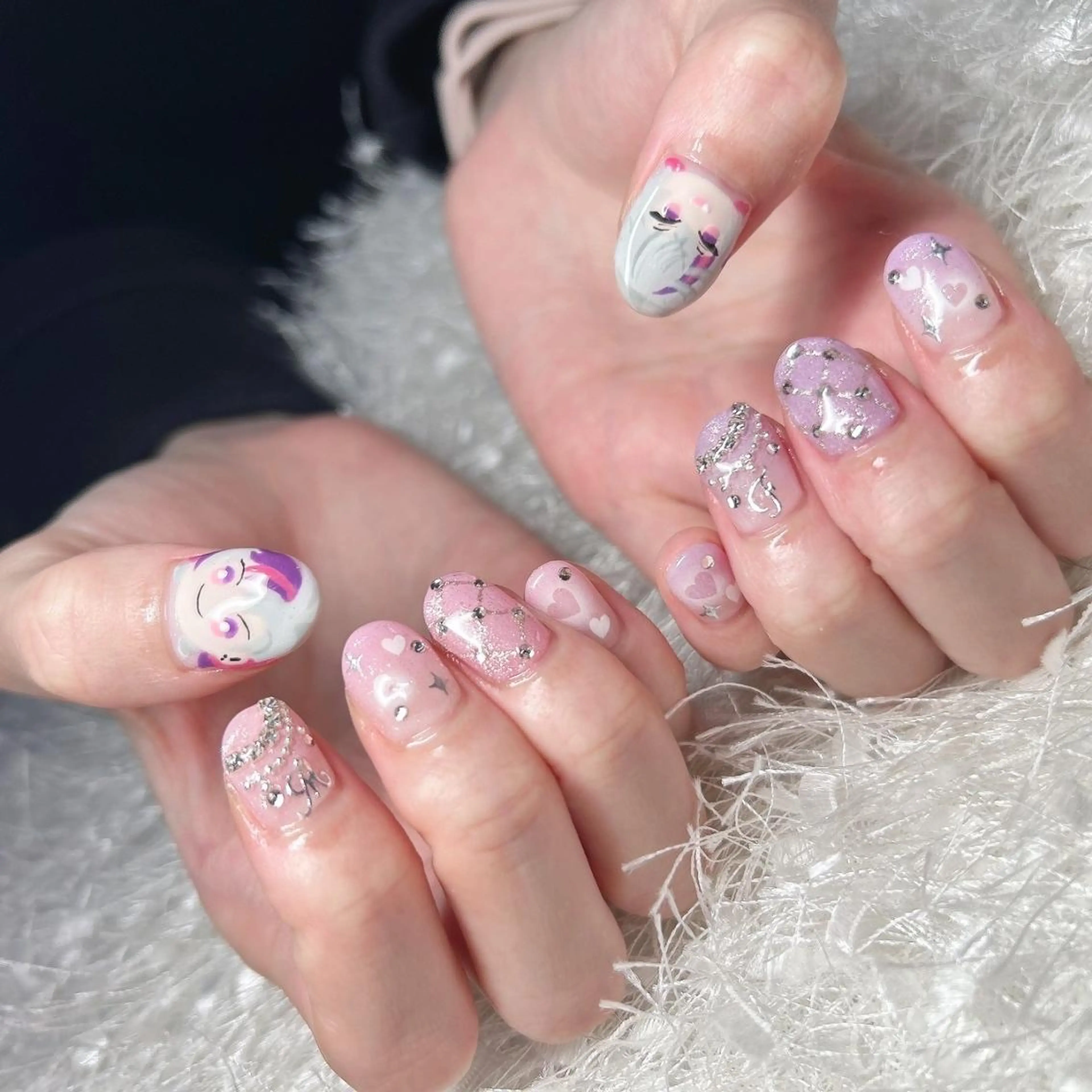 ネイル 長さ出し フレンチネイル ジェルネイル グラデーション 韓国ネイル ハンドネイル Nail&eye Belire 新宿のネイルデザイン