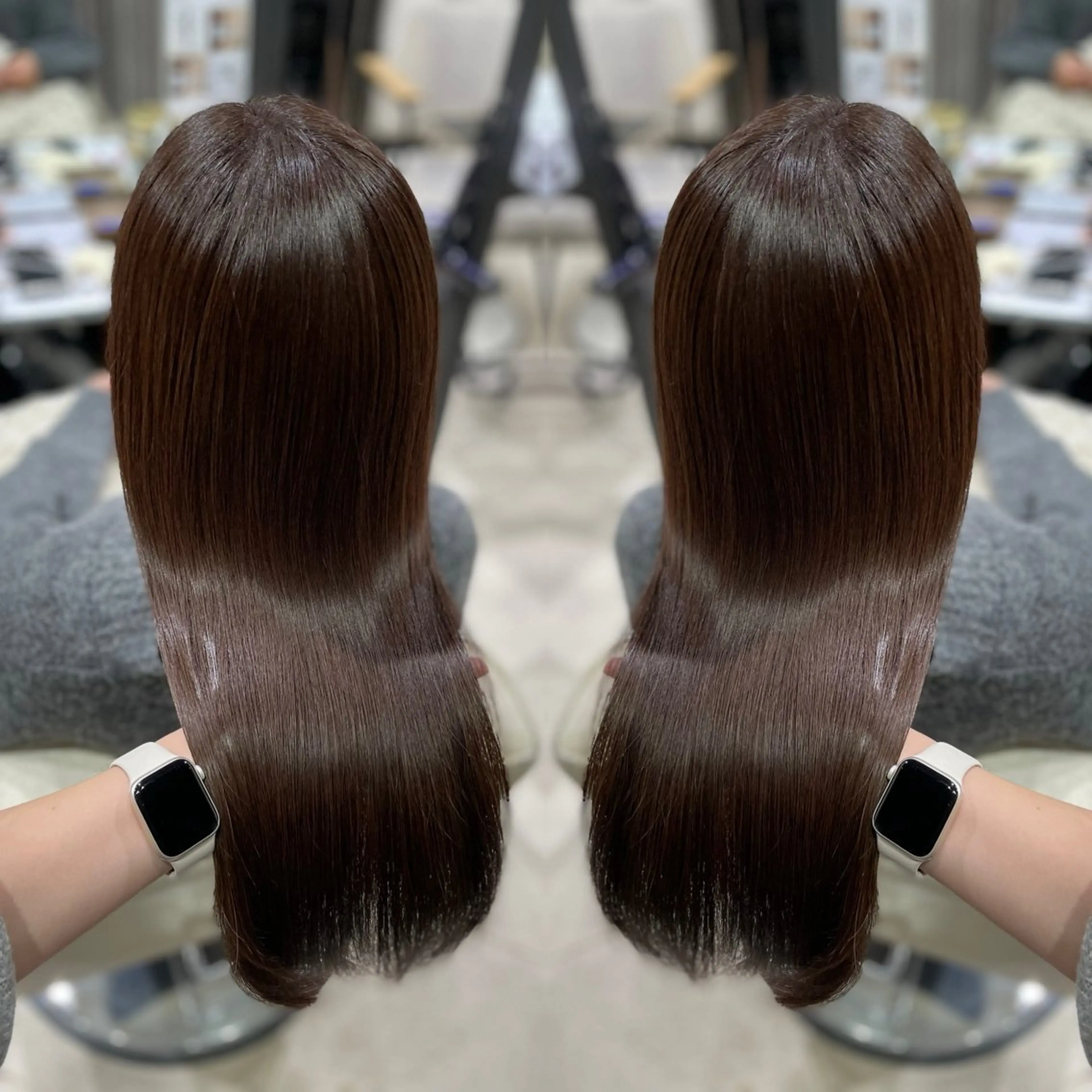 セミロング カラー トリートメント ヘアカラー トリートメント ヘッドスパ 🦋美髪／エクステ 🦋アベイクミのヘアスタイル