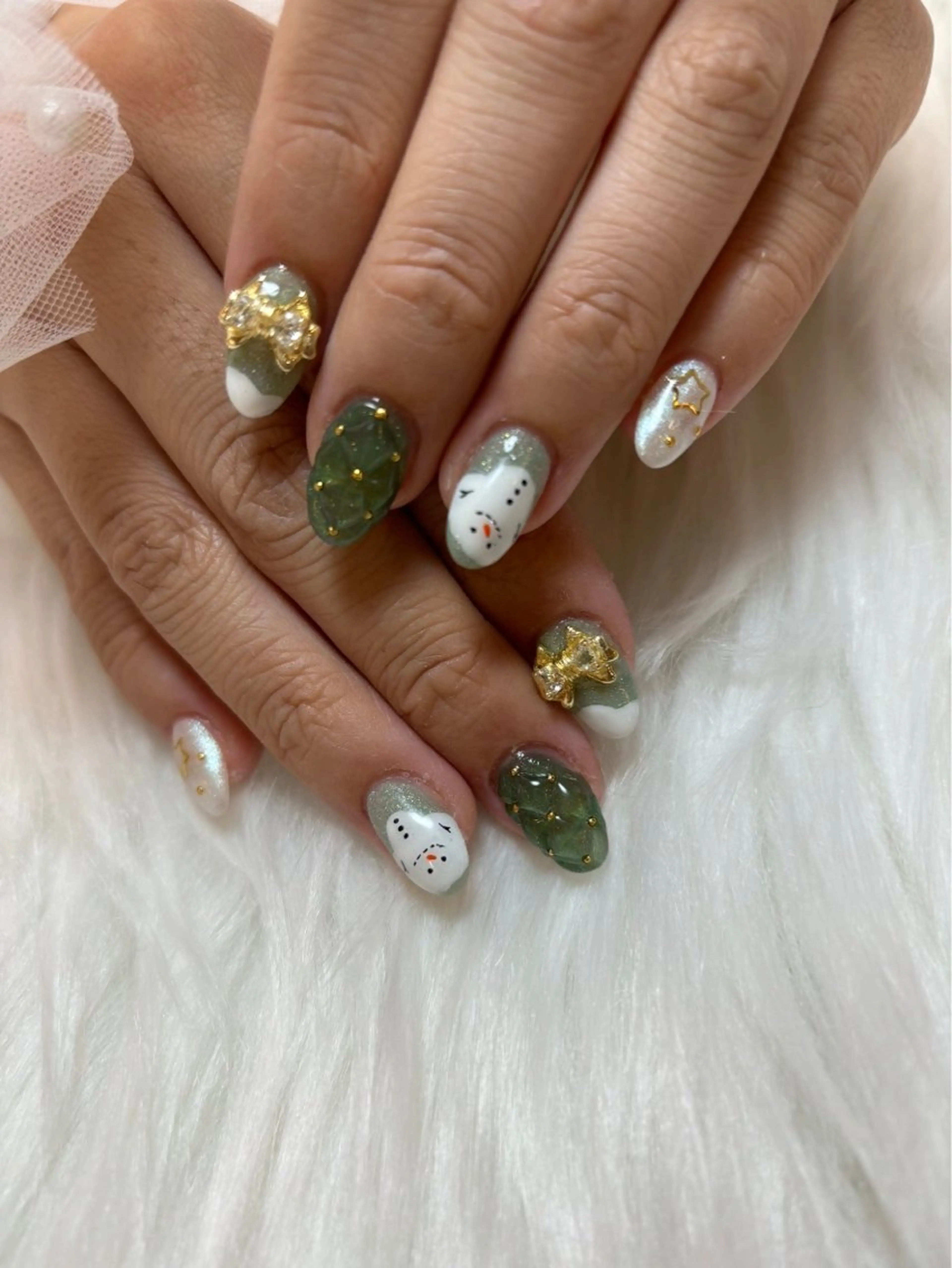 ネイル 冬ネイル クリスマス ✨絶対に褒められる 店長"Momonaのネイルデザイン