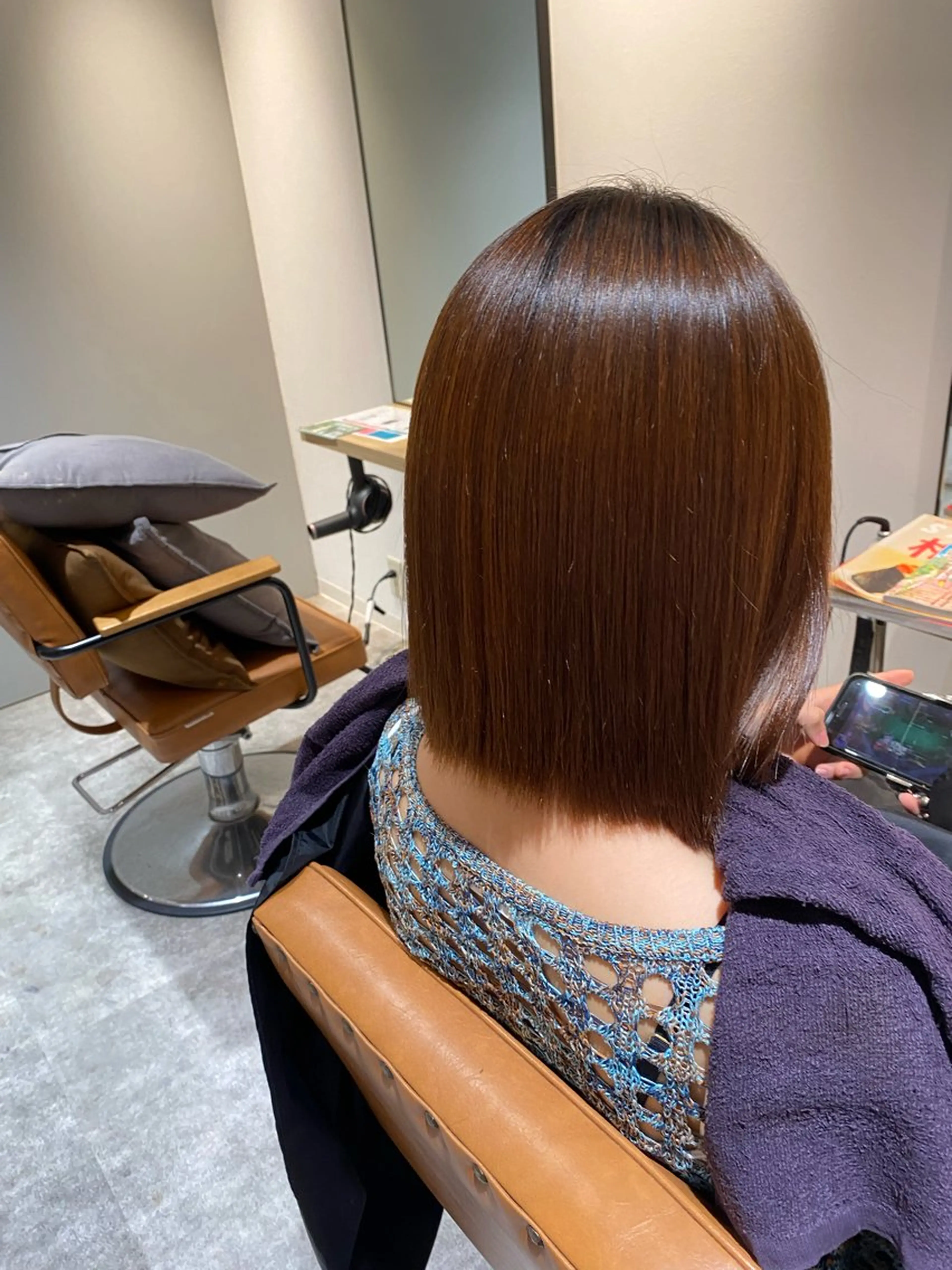 ミディアム 髪質改善 縮毛矯正 カット 縮毛矯正 オスズ 🎀´-のヘアスタイル