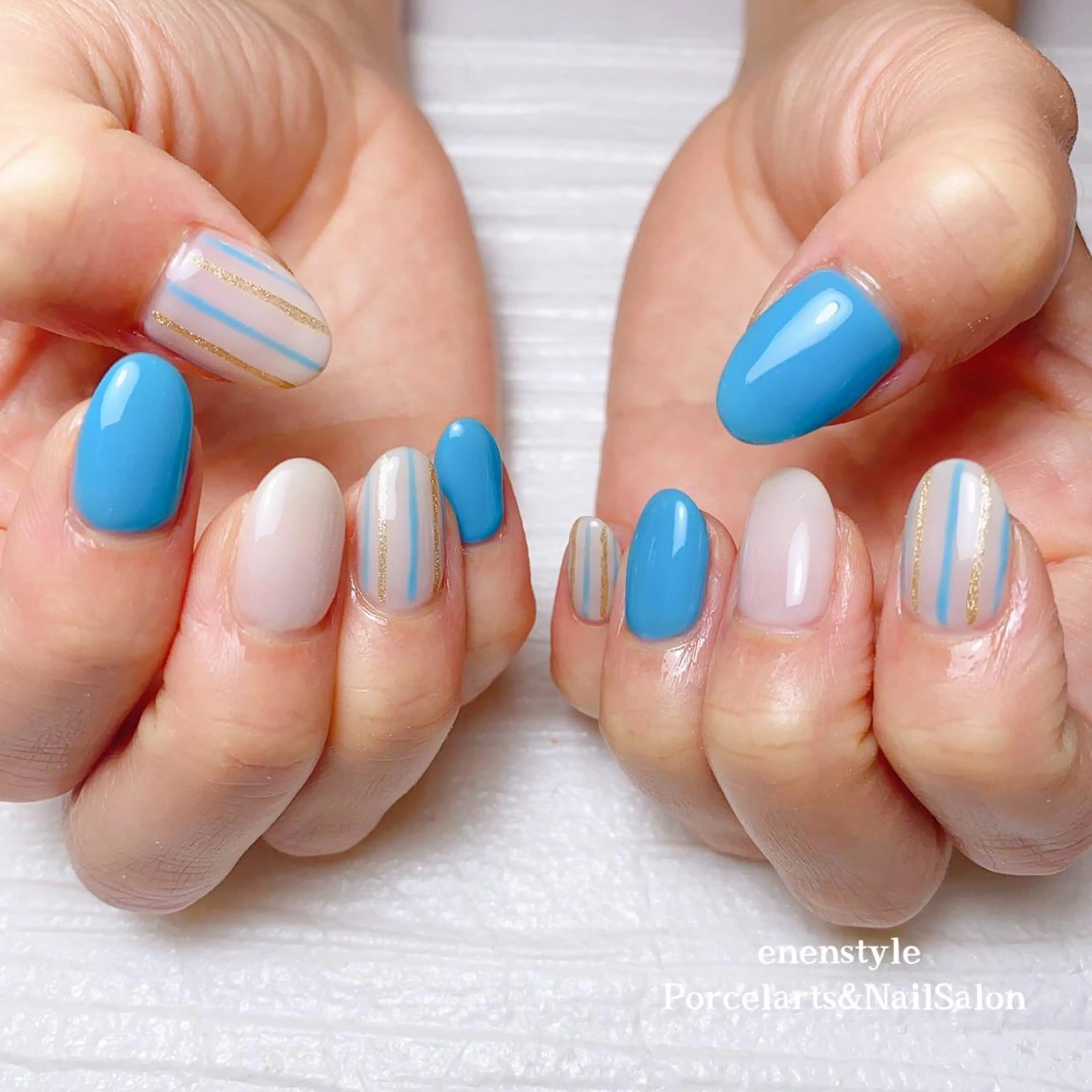 ミディアム ネイル ハンドネイル 👑enen style👑のネイルデザイン