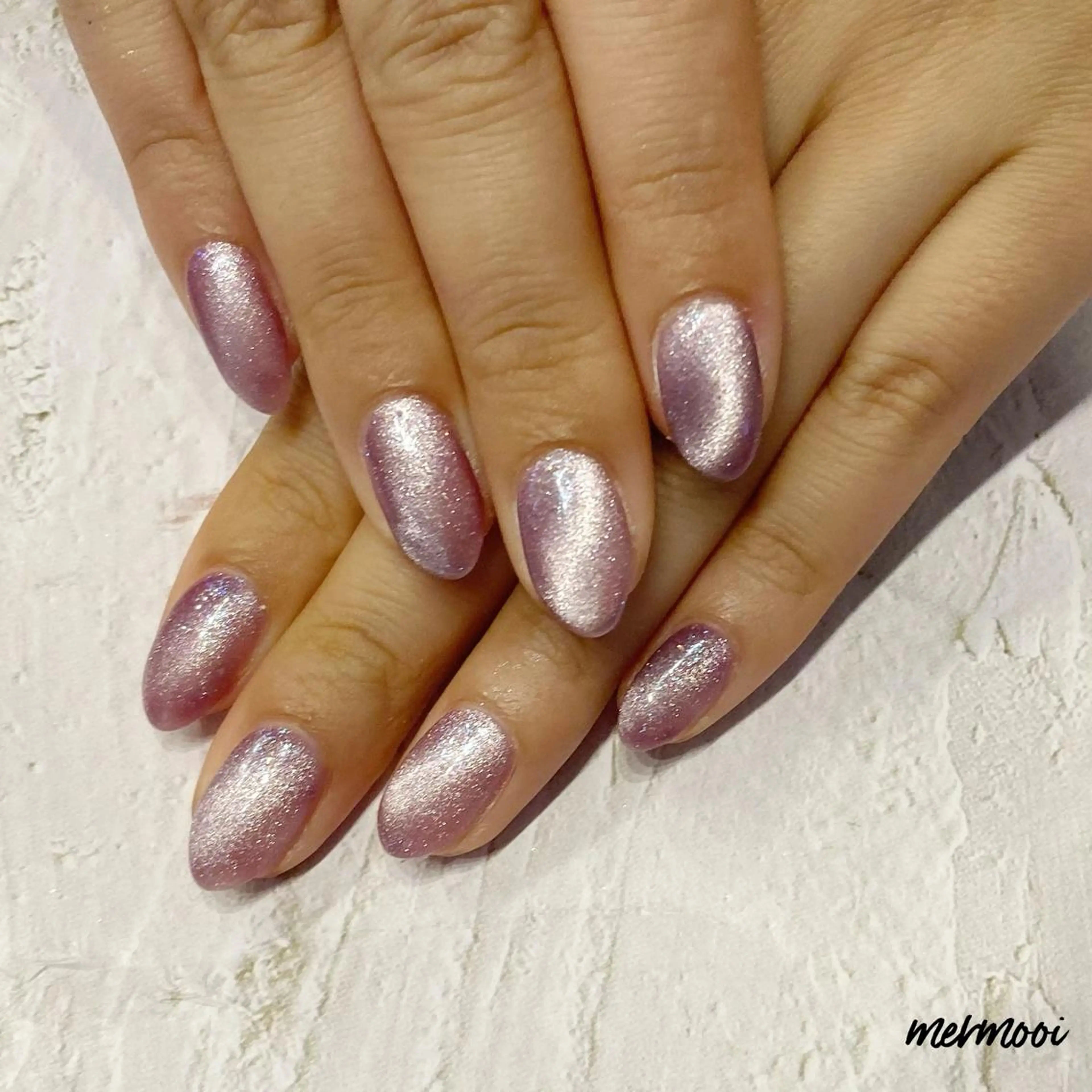 ネイル キラキラネイル マグネットネイル ニュアンスネイル スカルプネイル シンプルネイル ハンドネイル mermooi所属・melumooi nailのネイルデザイン