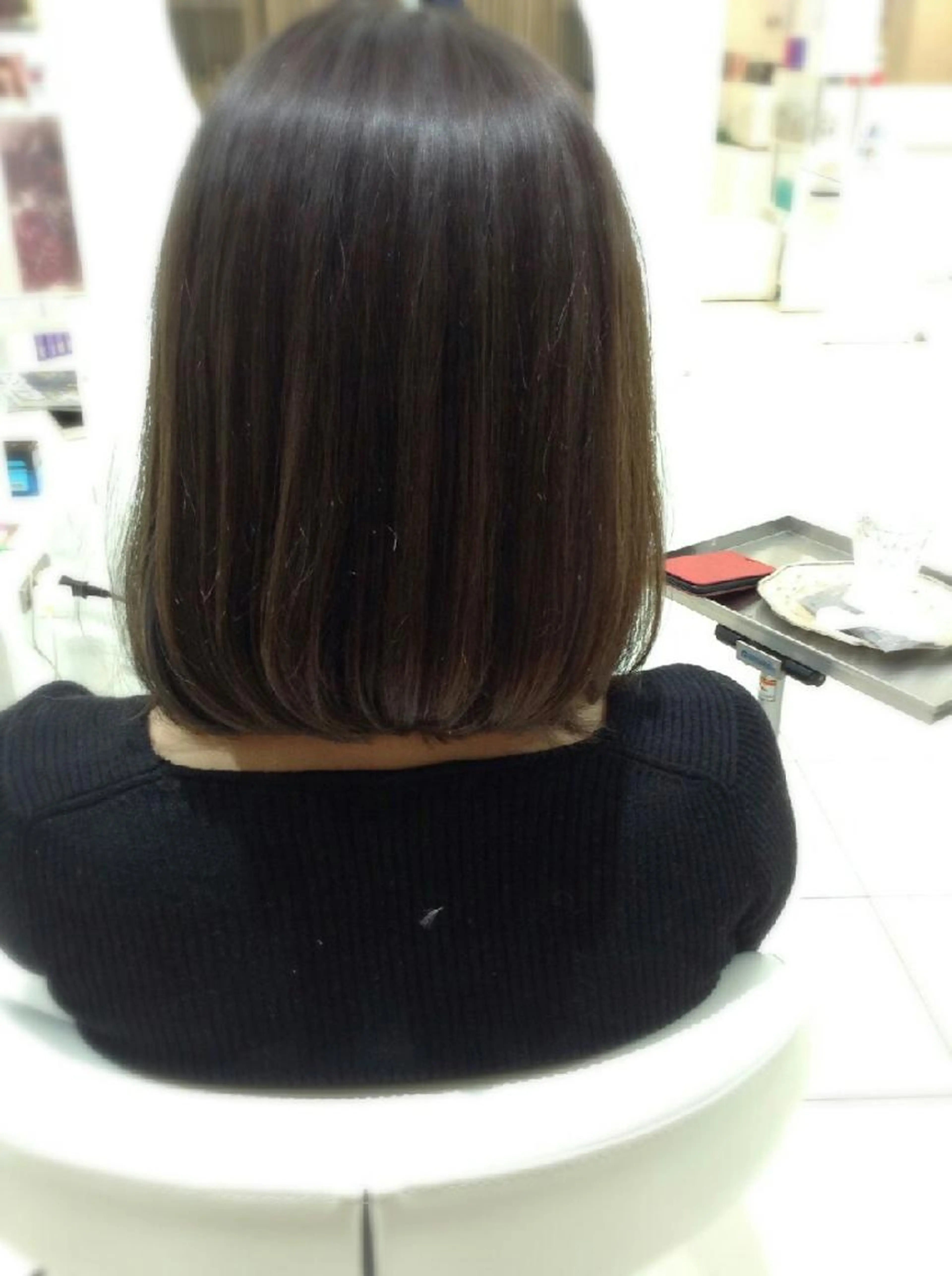 前髪カシミア縮毛矯正+　カット+　３ステップ TOKIO Tr 11500の写真