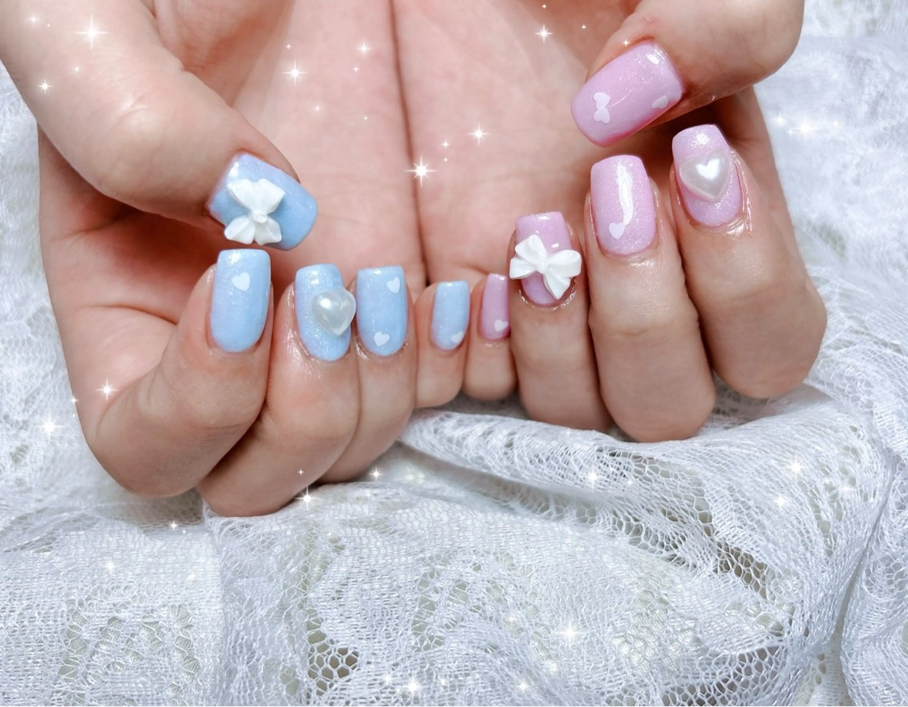 ネイル パステルネイル ハンドネイル FLARE NAIL フレアネイルのネイルデザイン