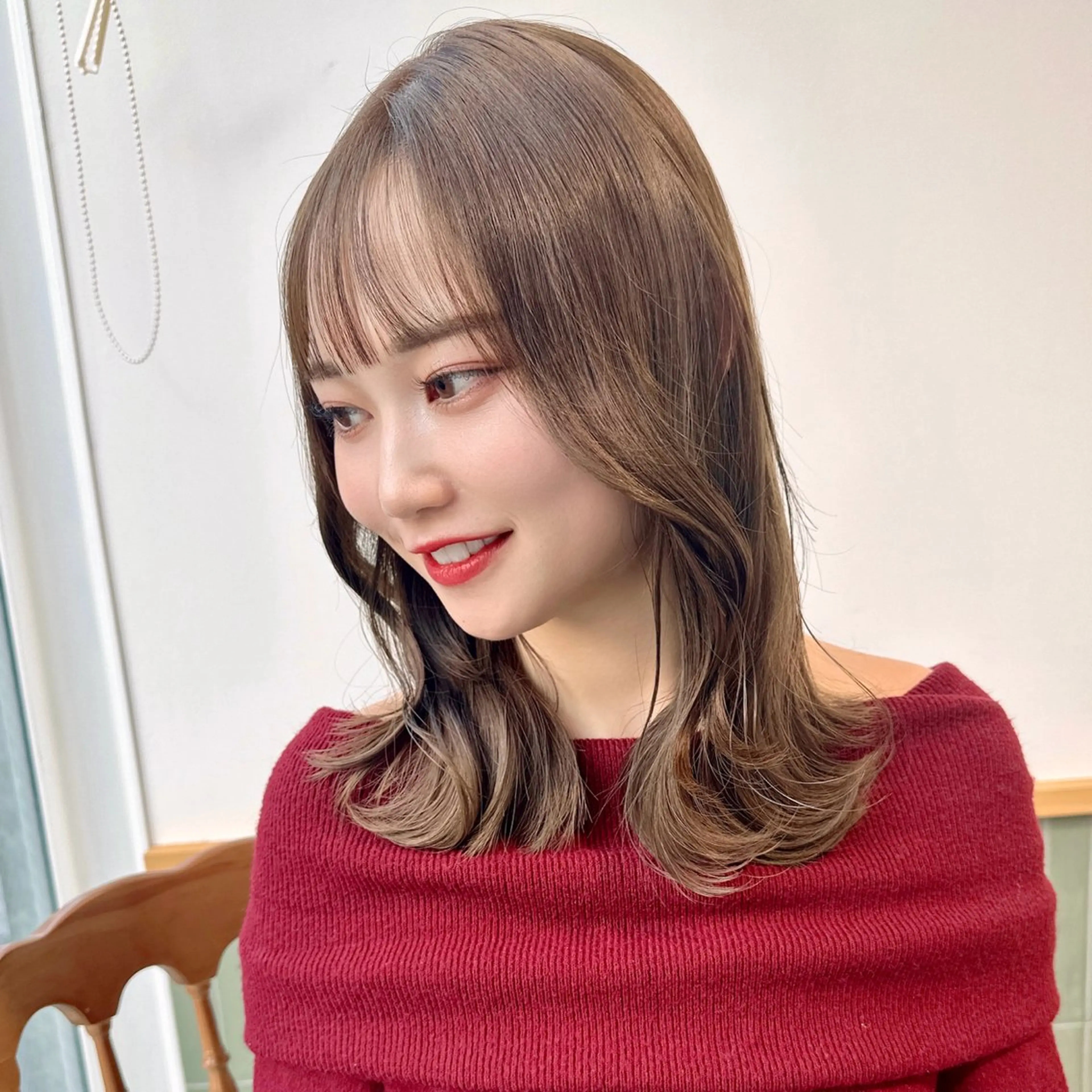 ミディアム カラー カット ヘアカラー トリートメント ブリーチなし/レイヤ ー特化🌈Tommyのヘアスタイル