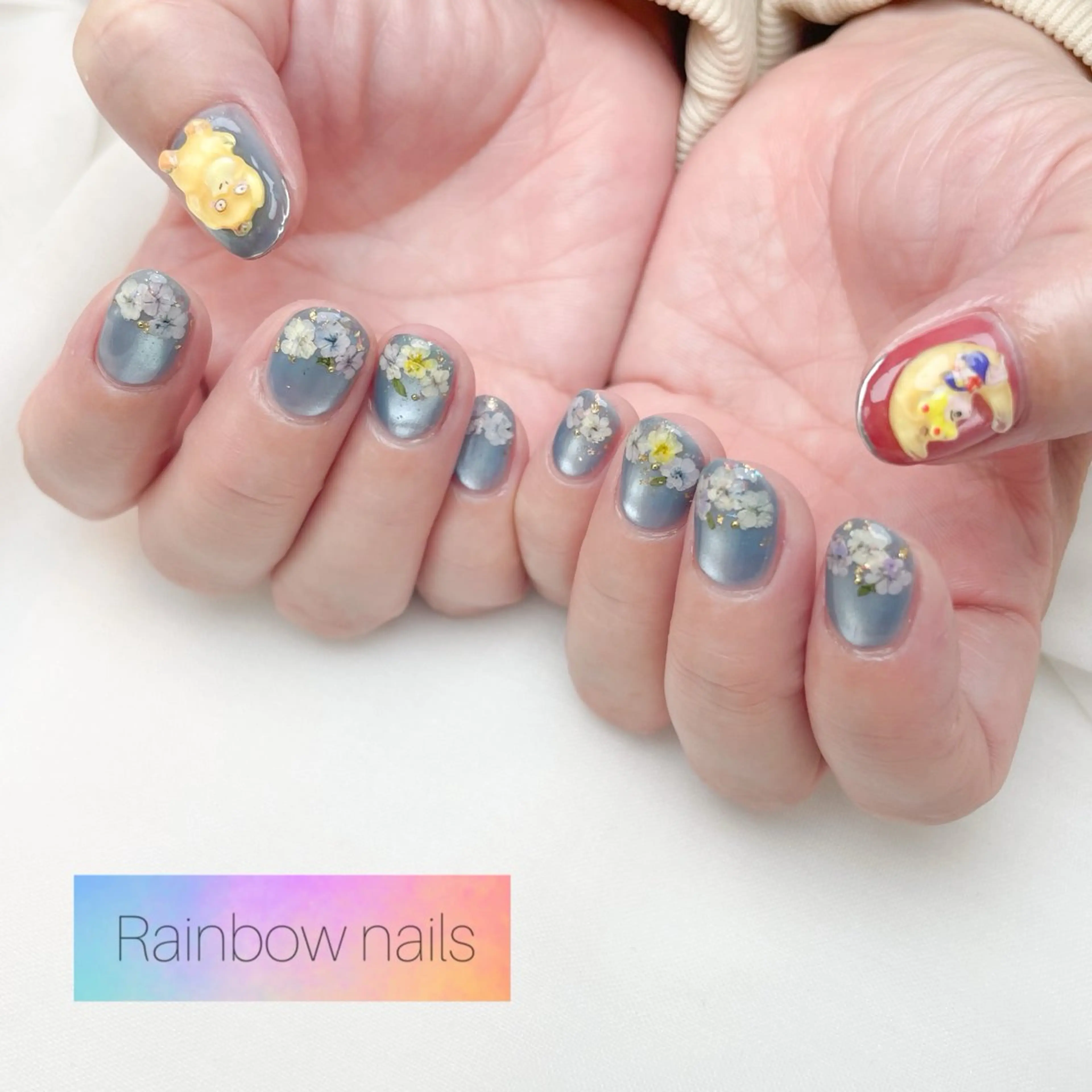 ネイル Rainbow nailsくろちゃんのネイルデザイン