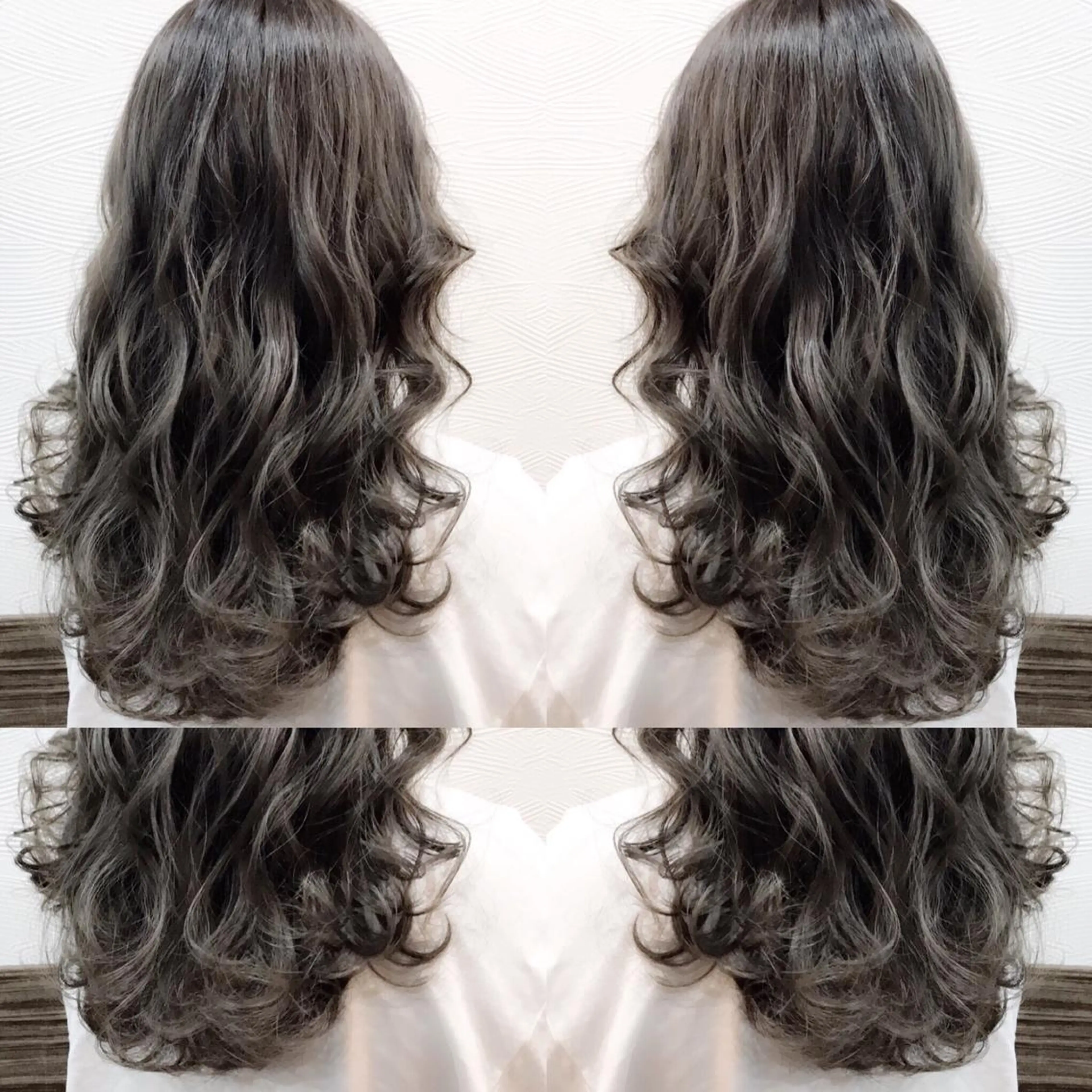 ロング カラー バレイヤージュ グレージュ レイヤーカット supbytomee所属・カラー特化型サロン #SUP.のヘアスタイル