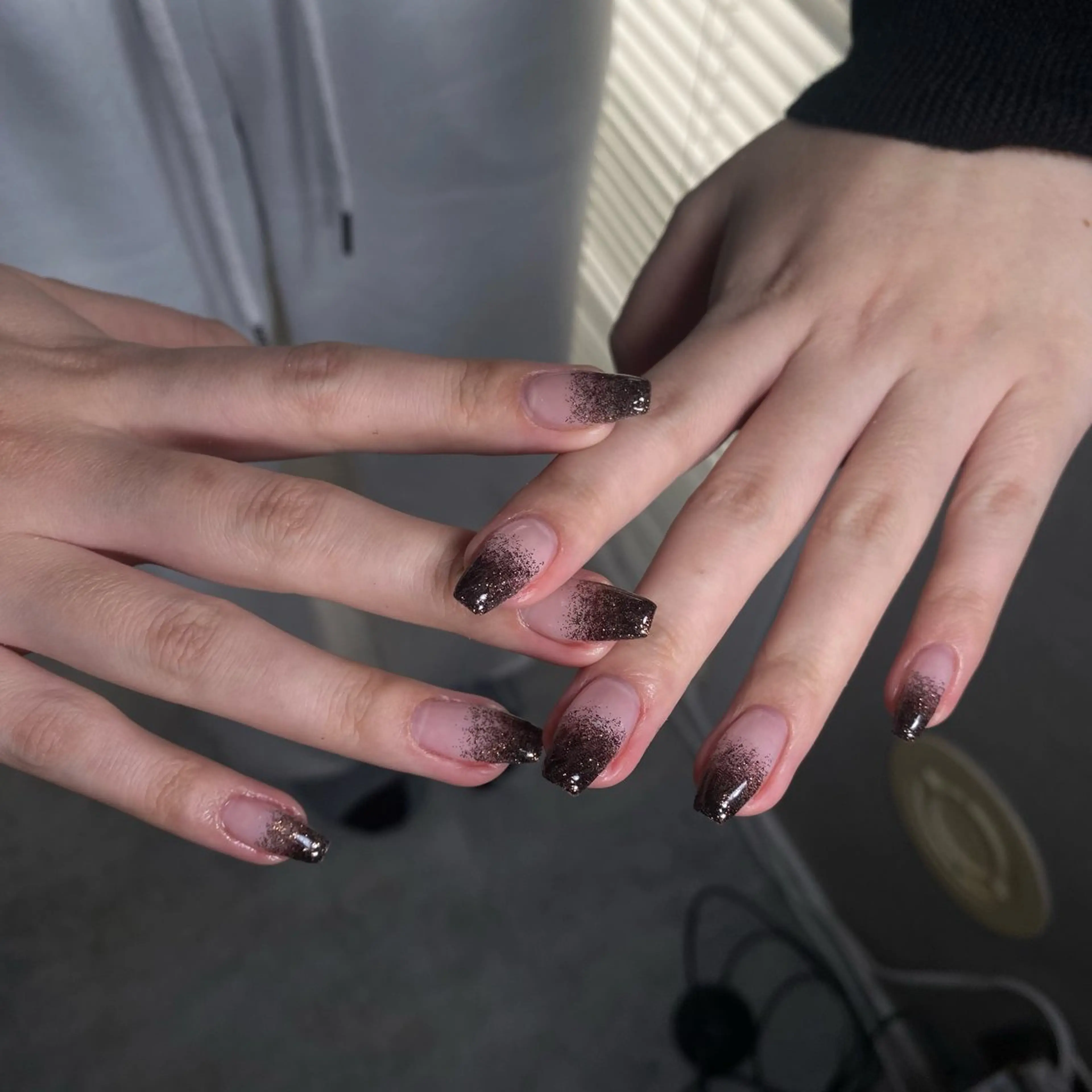 ネイル ブラウン ハンドネイル kosai sedumのネイルデザイン