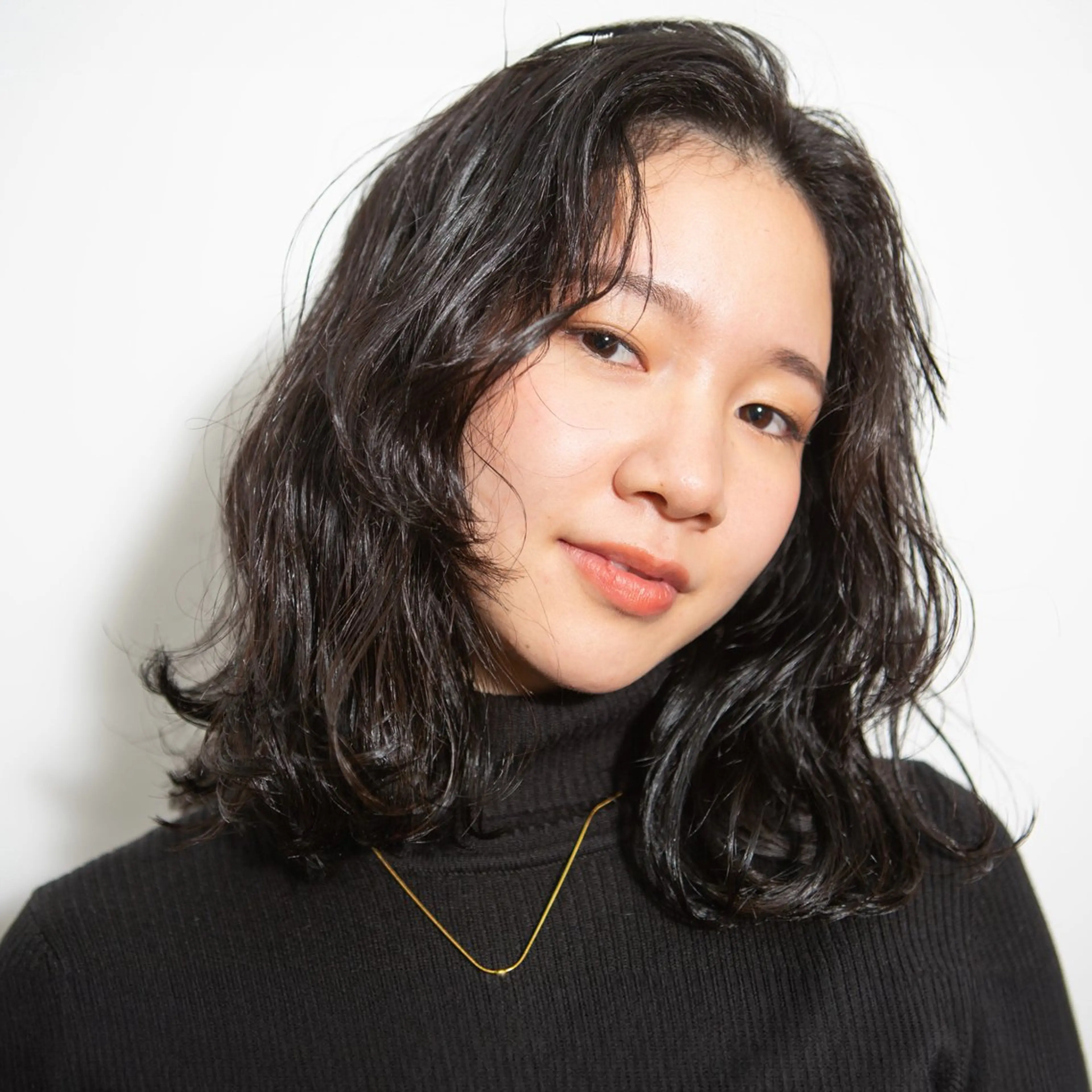 ミディアム パーマ ミディアムパーマ ボブ 顔周りカット 髪質改善 レイヤーカット 清水優/ボブ /レイヤーボブのヘアスタイル