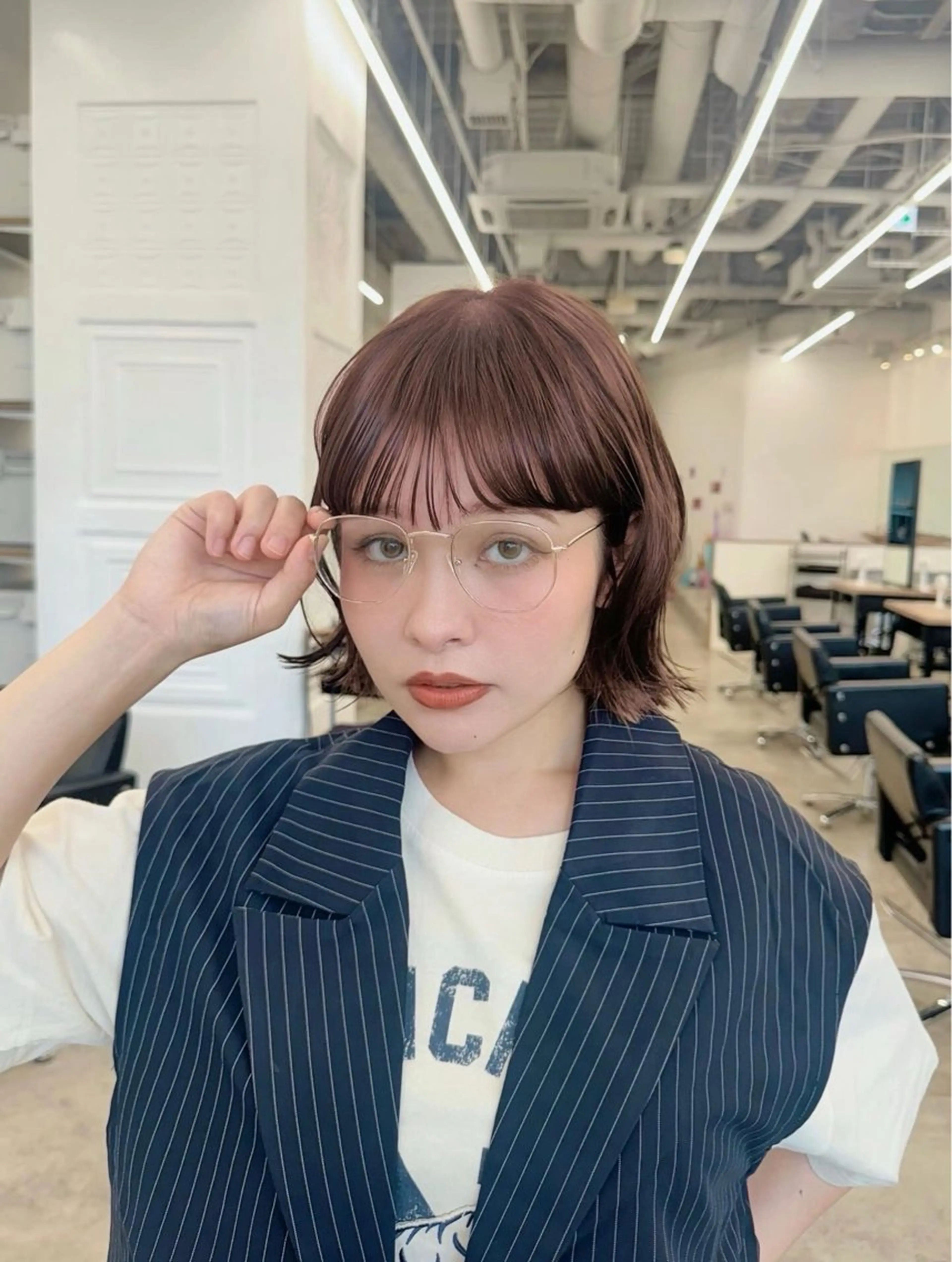 ショート カラー 暖色/ブリーチカラー 🍊 yu-na.のヘアスタイル