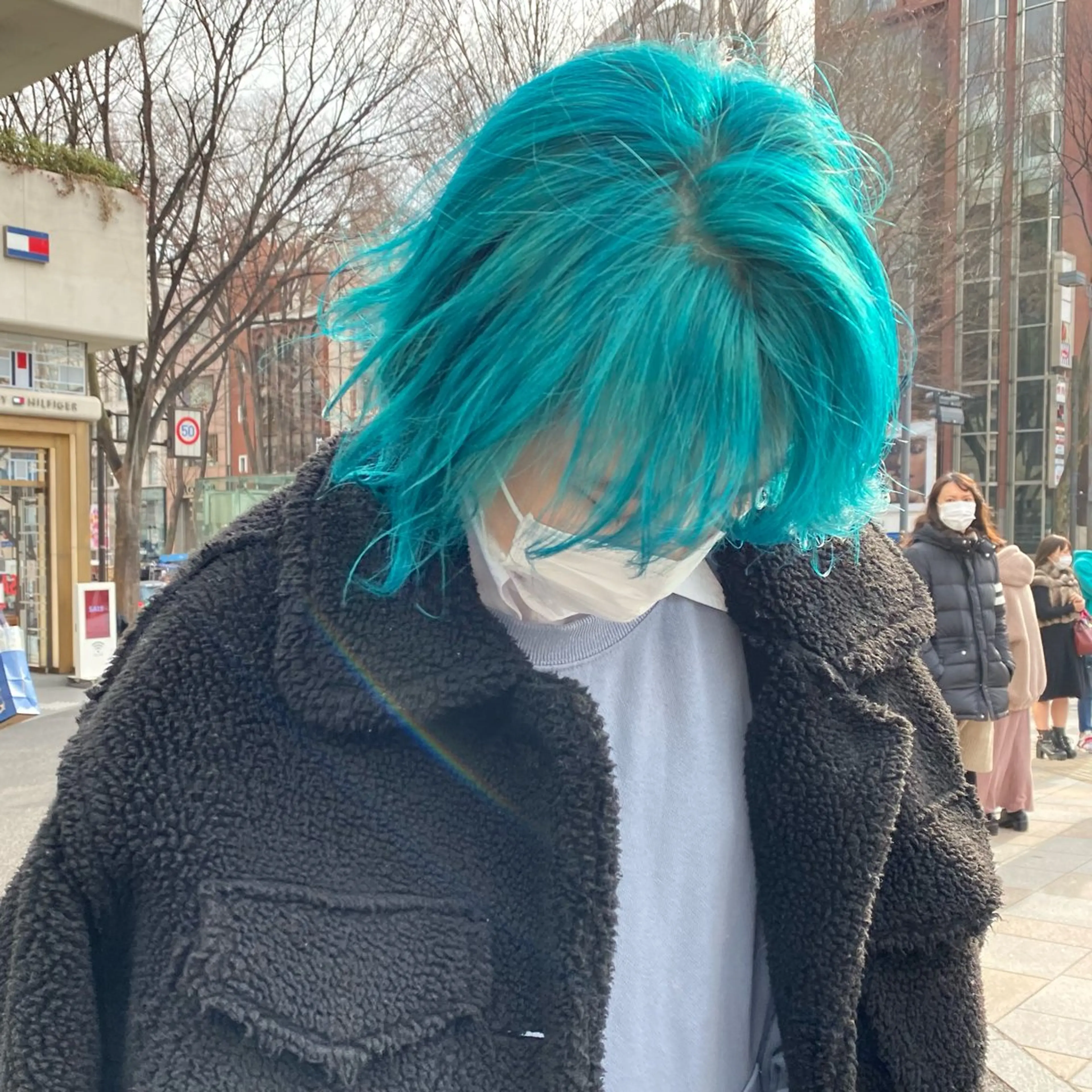 ミディアム カラー ブルーカラー ブリーチなしベージュ カラー✨Takeのヘアスタイル