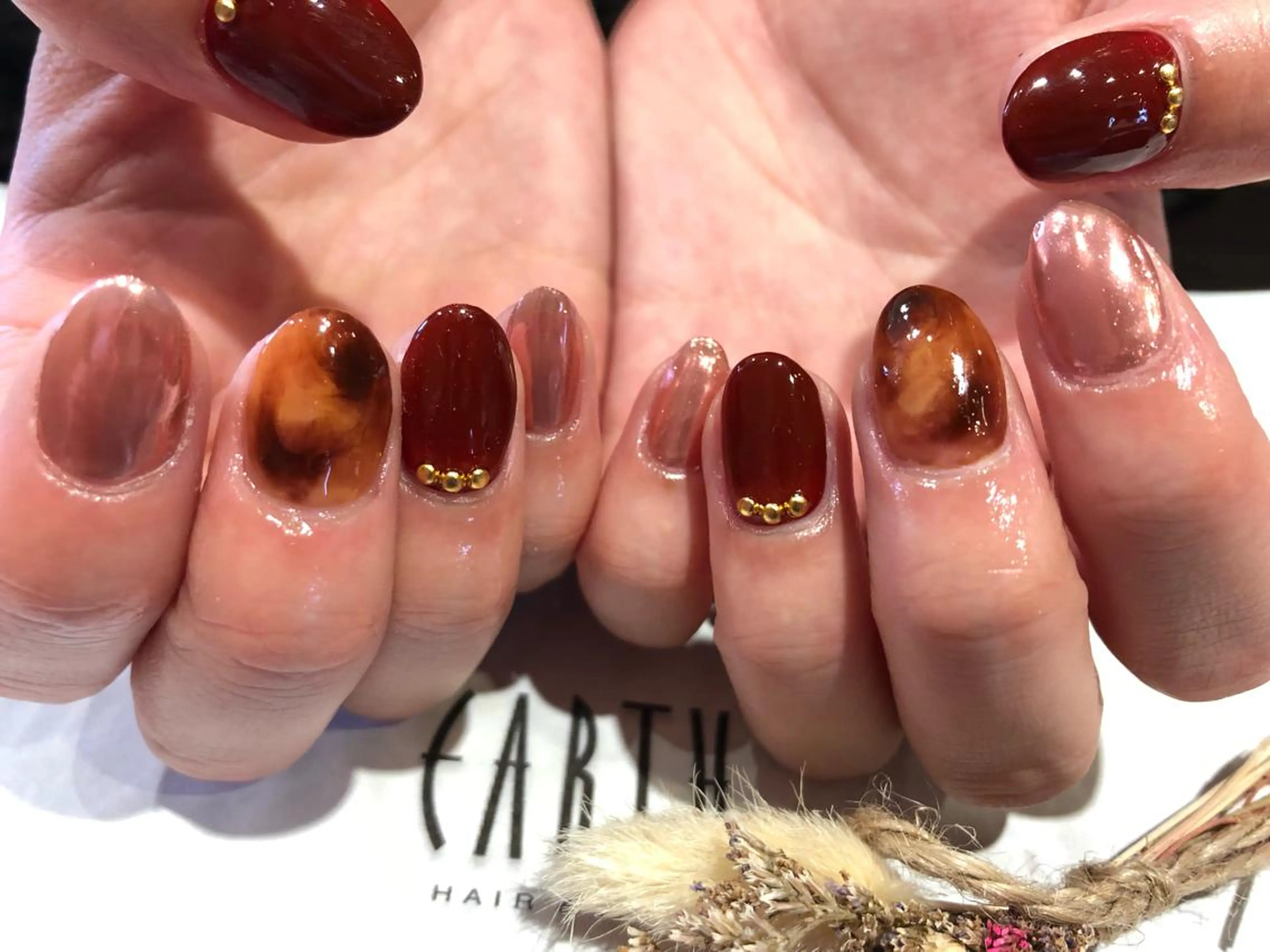 ネイル 冬ネイル ハンドネイル EARTH nanaのネイルデザイン