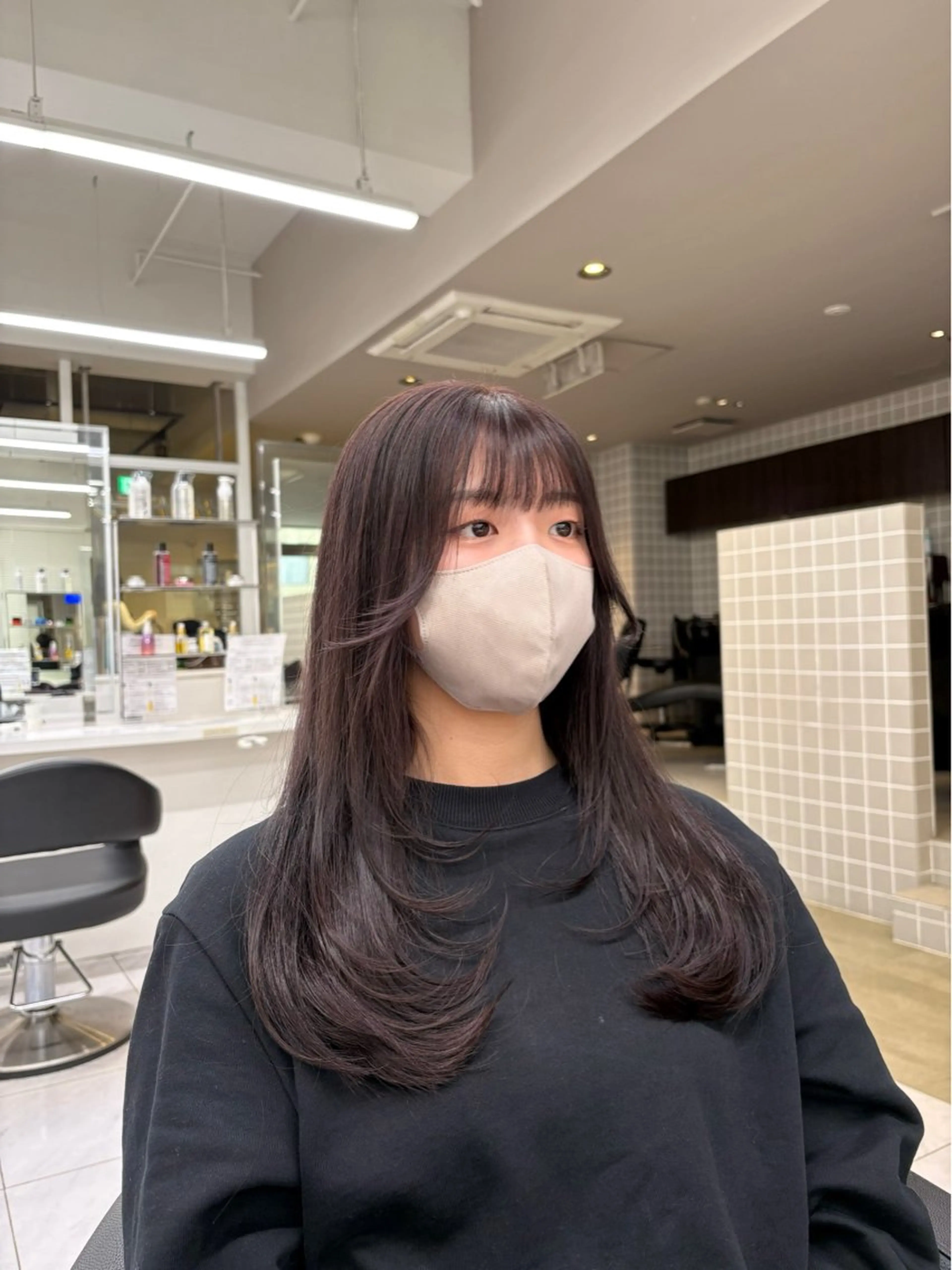 カラー ヘアカラー トリートメント 透明感ベージュ🤎 ナチュラルレイヤーのヘアスタイル