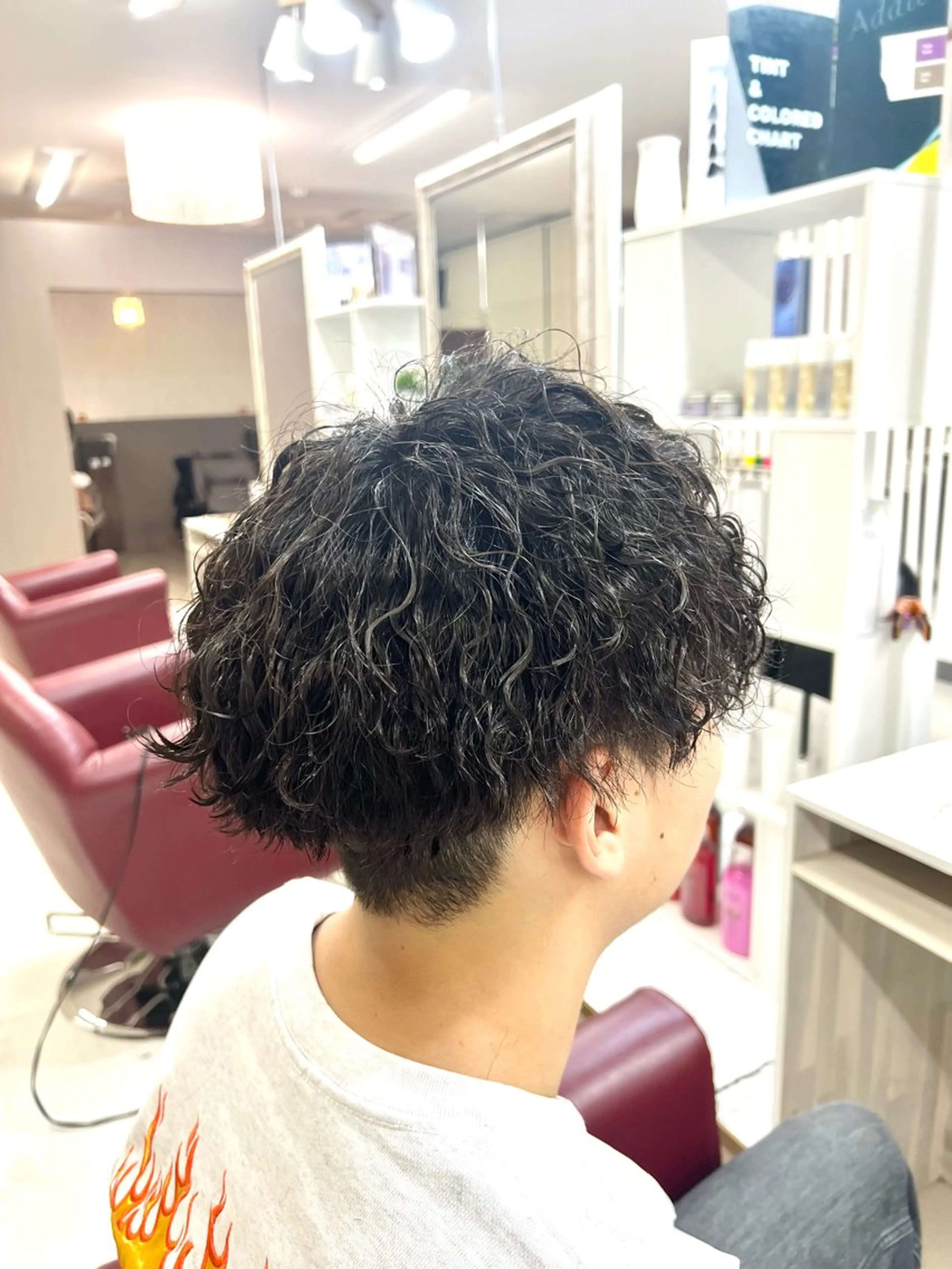 ショート パーマ メンズ メンズパーマ 波巻きパーマ KEN 🌟のヘアスタイル