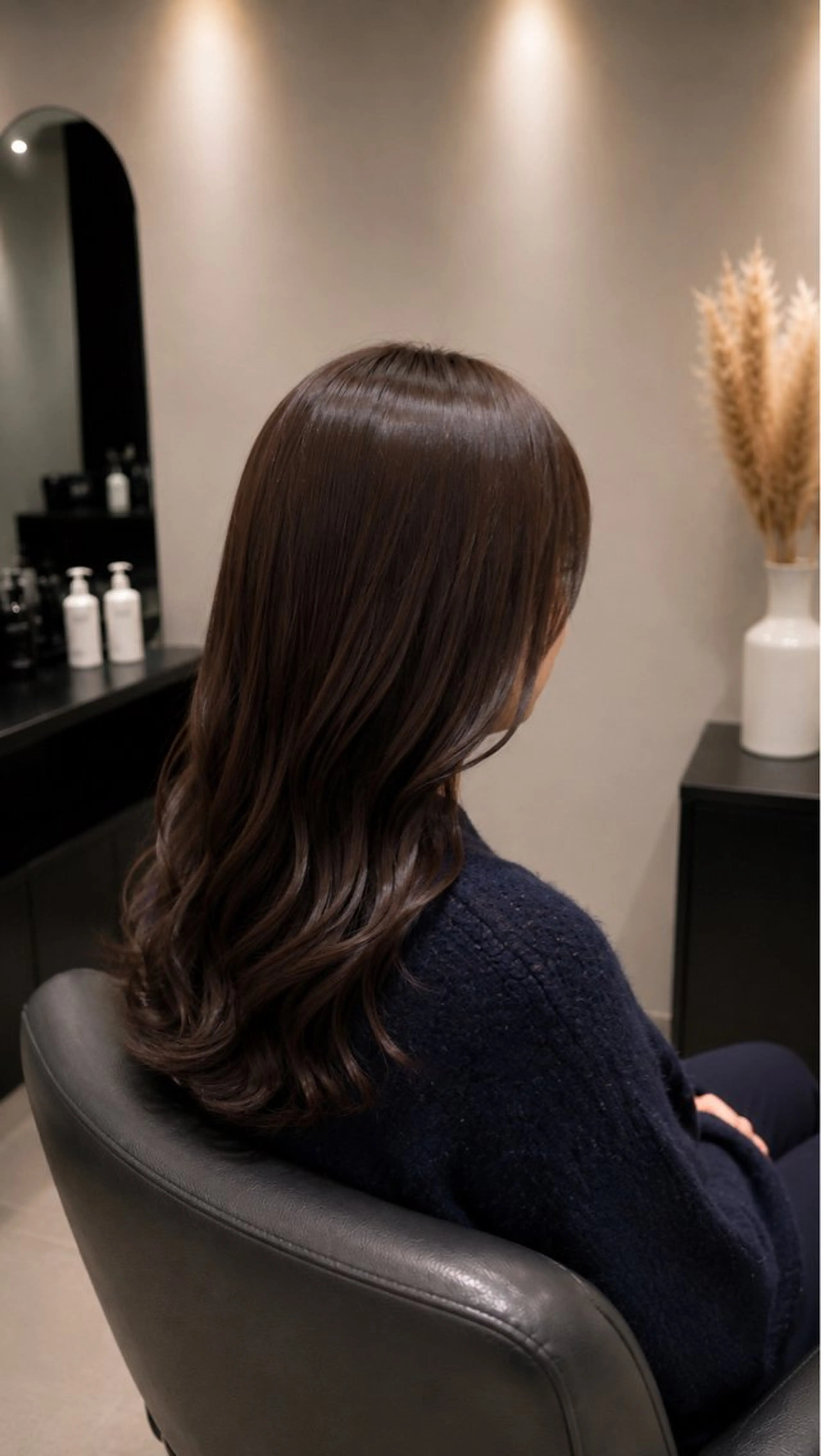 ロング パーマ カット パーマ 髪質改善 / 暖色カラー/井上未悠のヘアスタイル