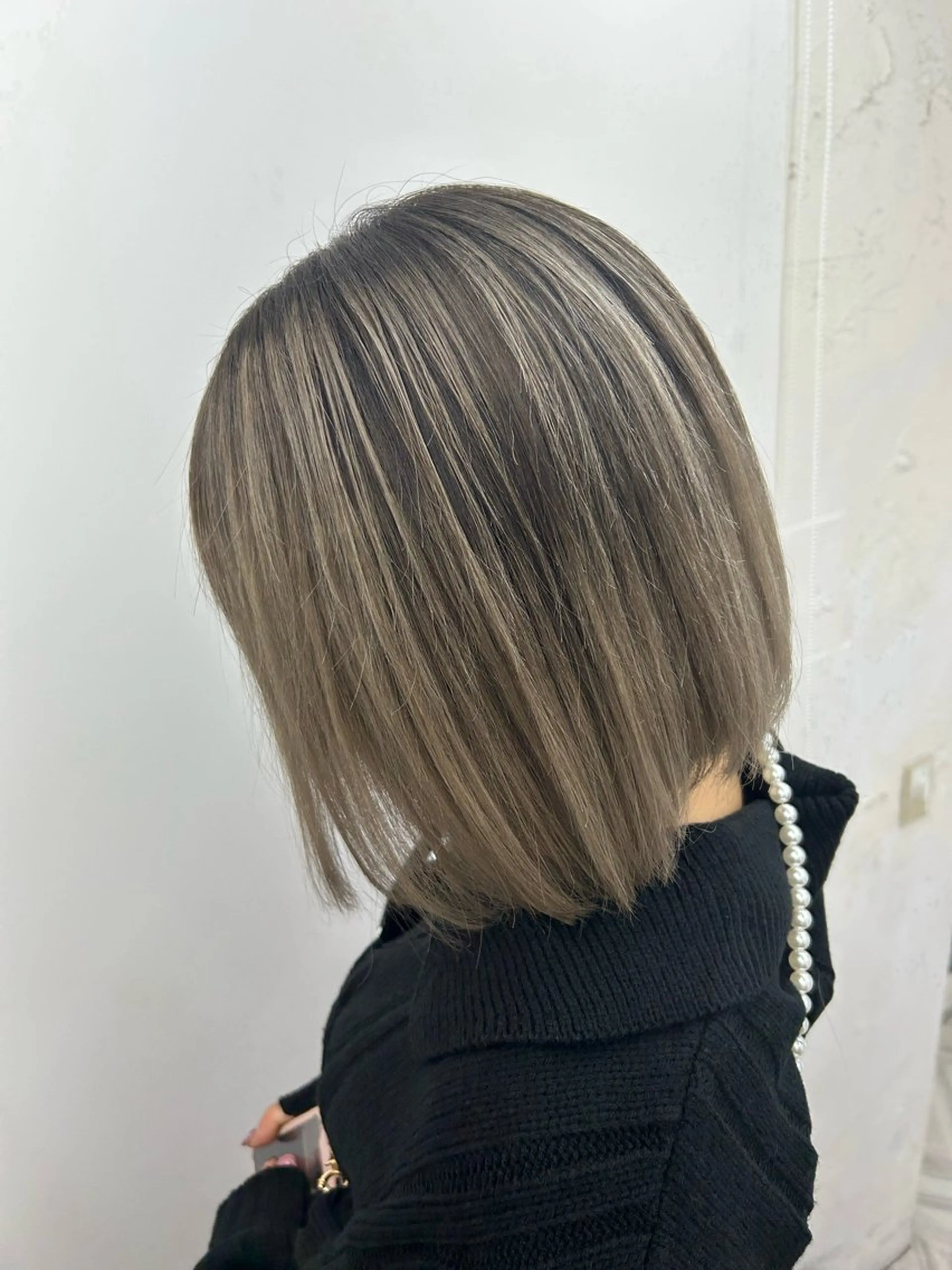 ショート カラー ヘアアレンジ バレイヤージュ ボブ レイヤーカット レイヤー/エクステ alpha下妻のヘアスタイル