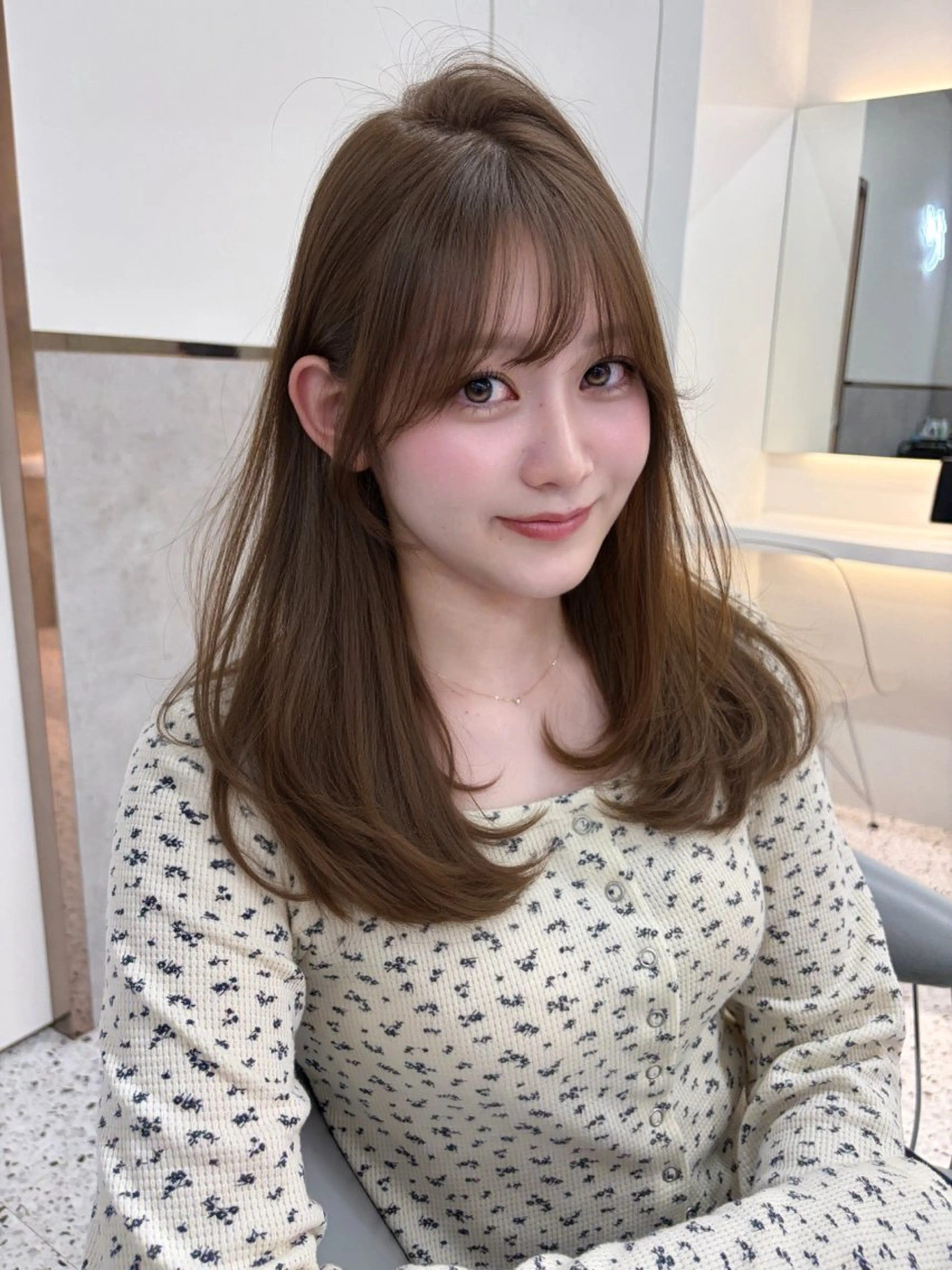 ロング カット ヘアカラー トリートメント 似合わせレイヤー / minami ⟡.·のヘアスタイル