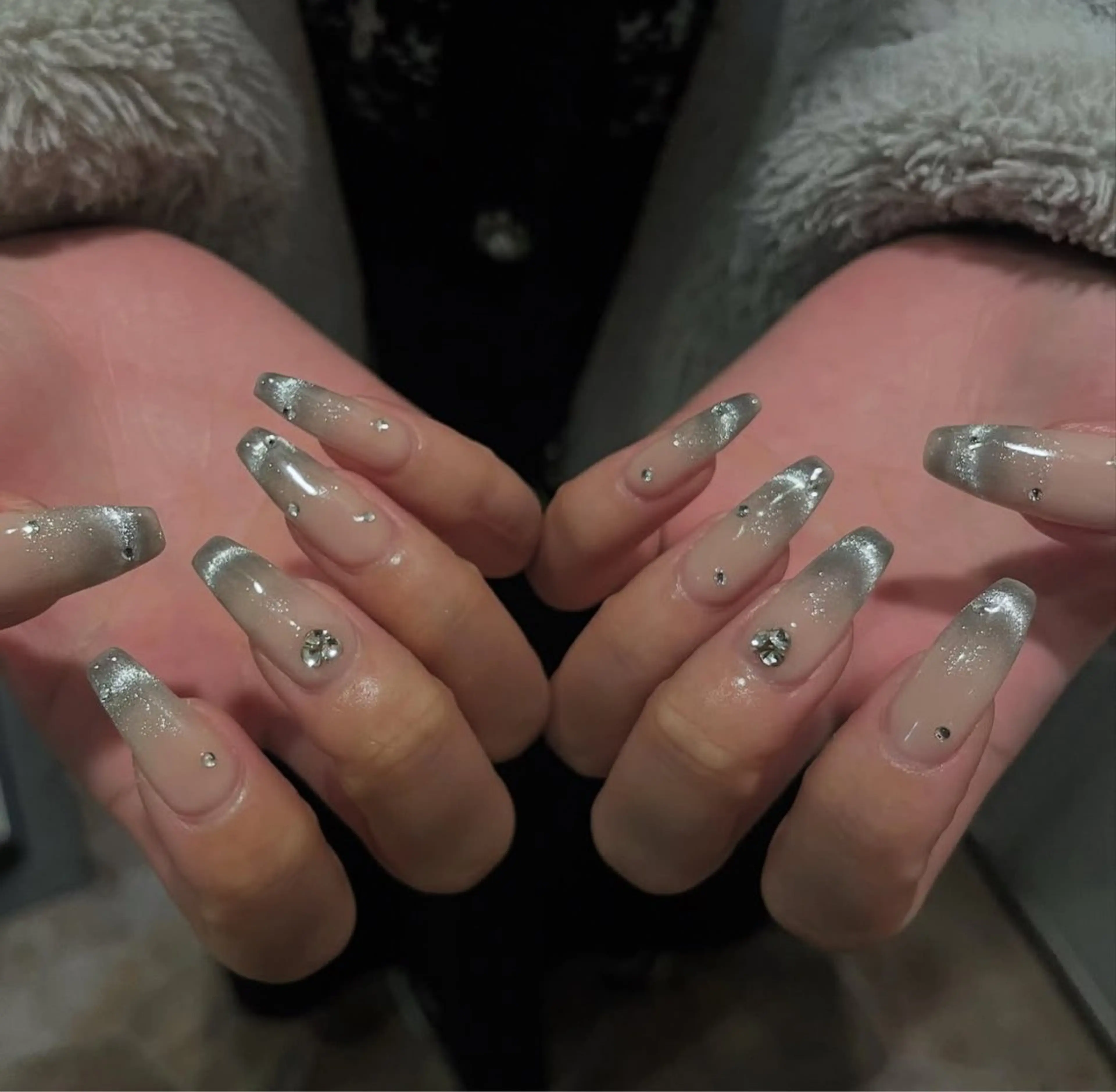 ネイル フレンチネイル マグネットネイル マグネットフレンチ WOLTOKYO 渋谷/RIAのネイルデザイン