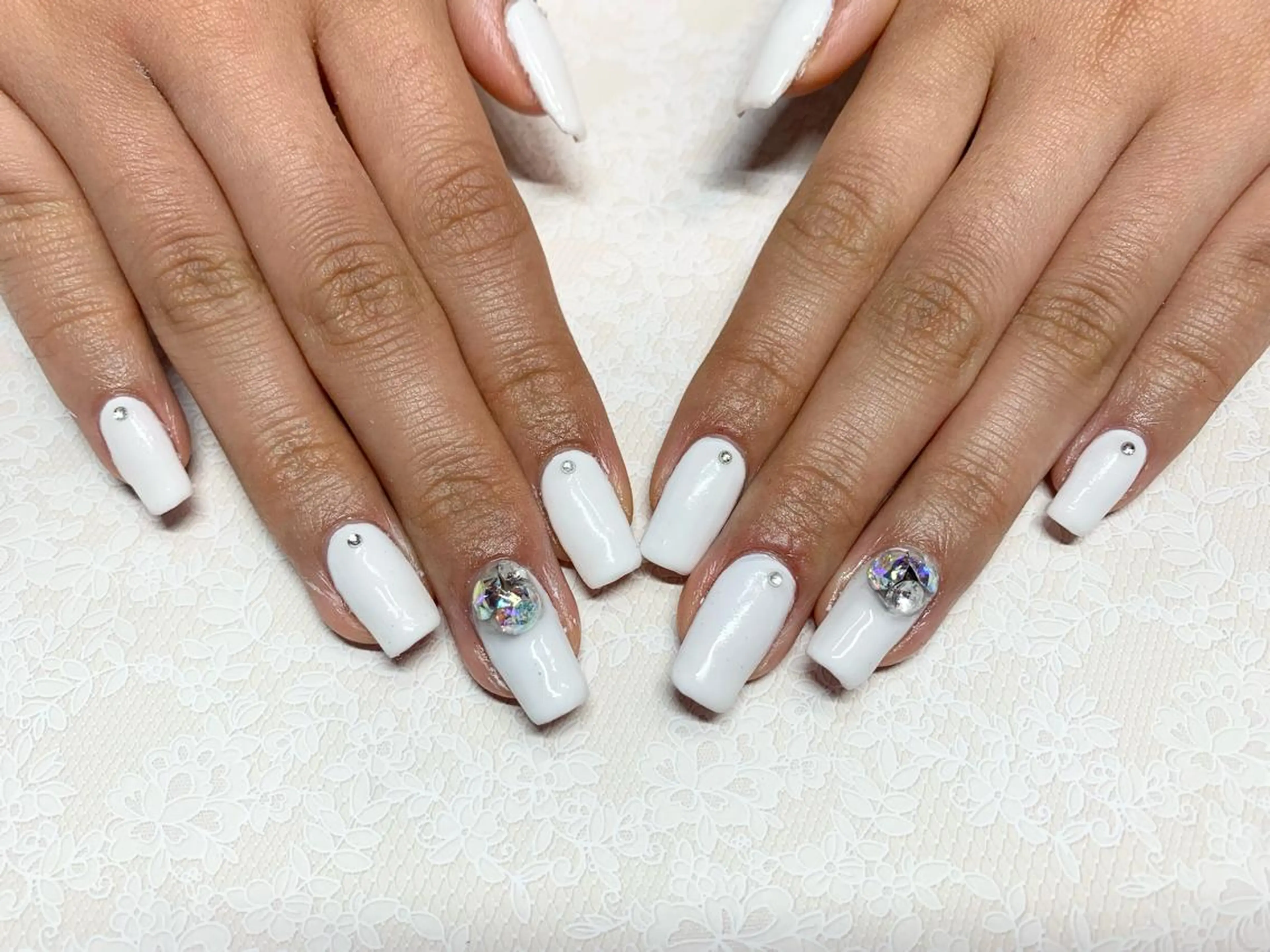 ネイル ワンカラーネイル ホワイト Ruana Nailのネイルデザイン