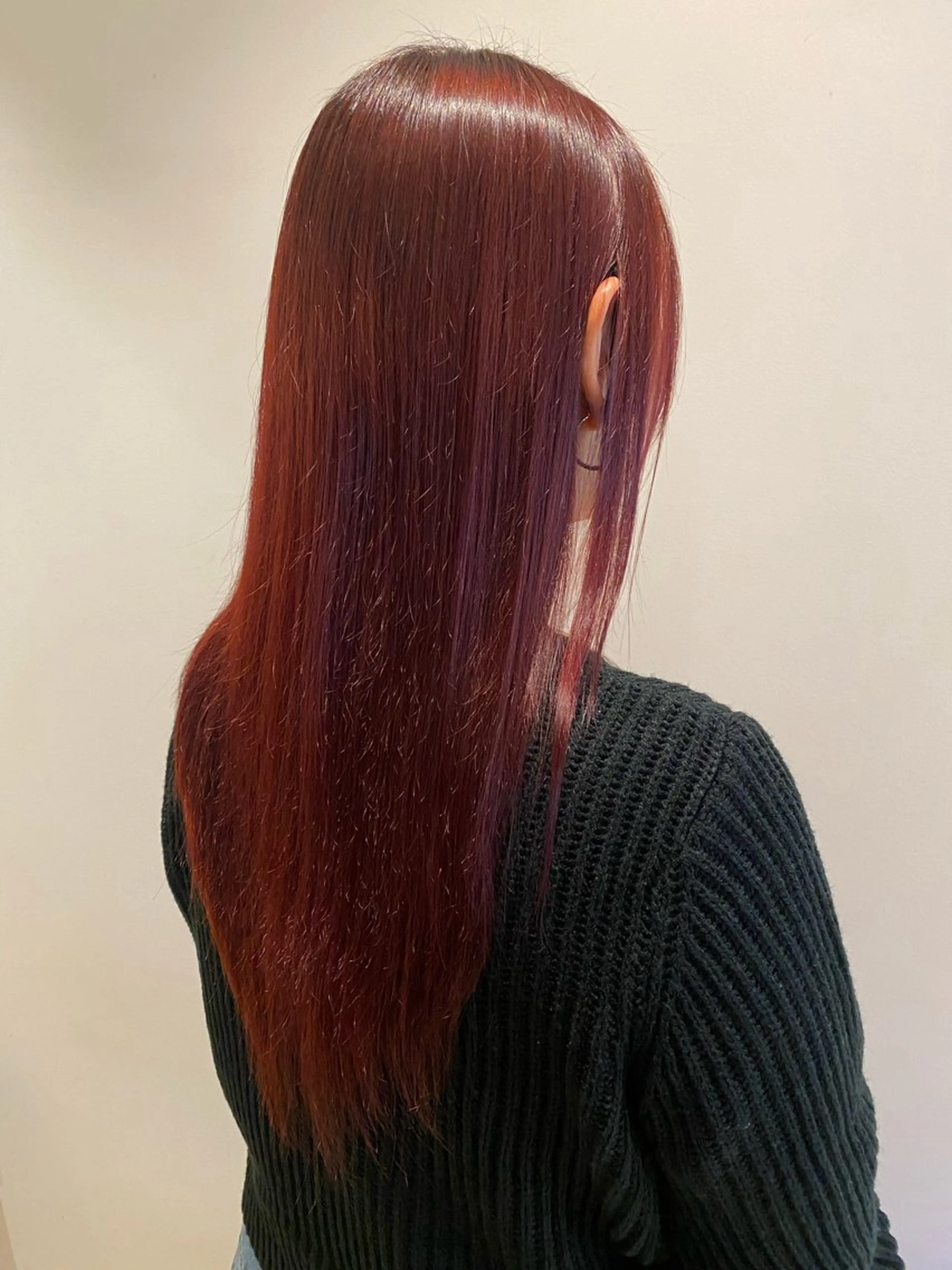 ロング カラー レッドカラー レイヤーカット カット ヘアカラー トリートメント 艶髪🌿美髪 大塚礼乃【西荻窪】のヘアスタイル