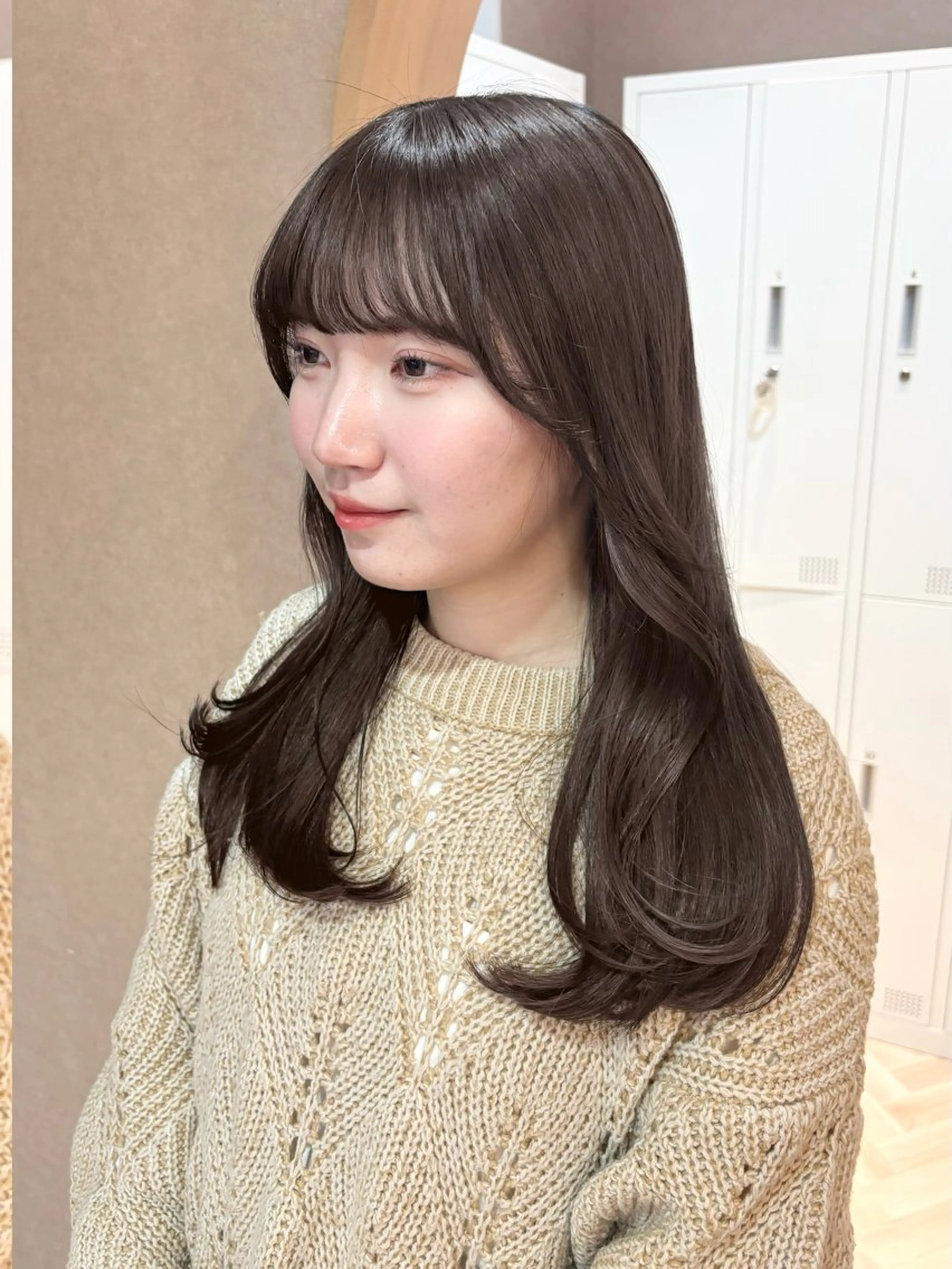 ミディアム 似合わせ/ベージュ /レイヤー/りほ🤍のヘアスタイル