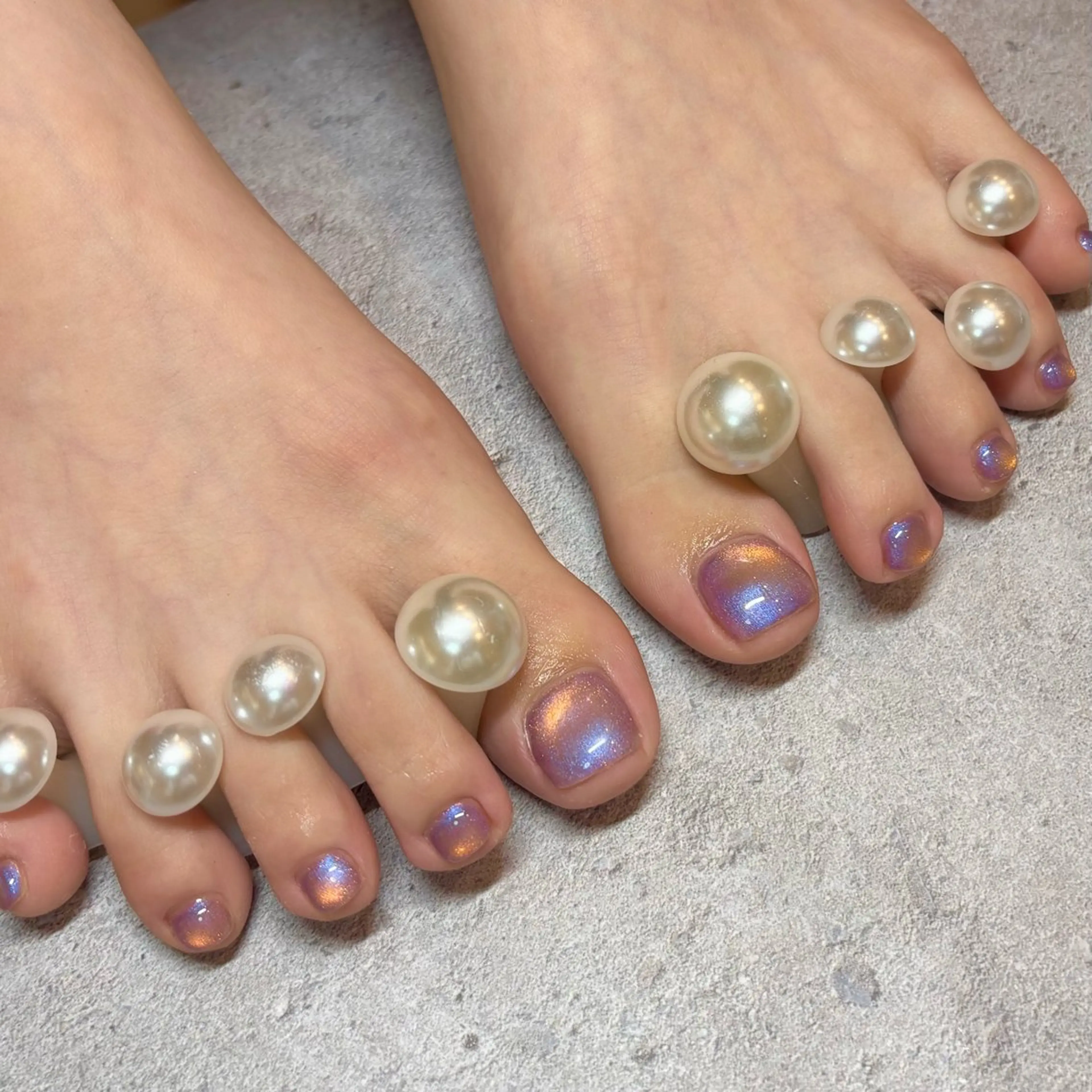 【Foot👣】ワンカラーネイル✨️(オフ込)の写真