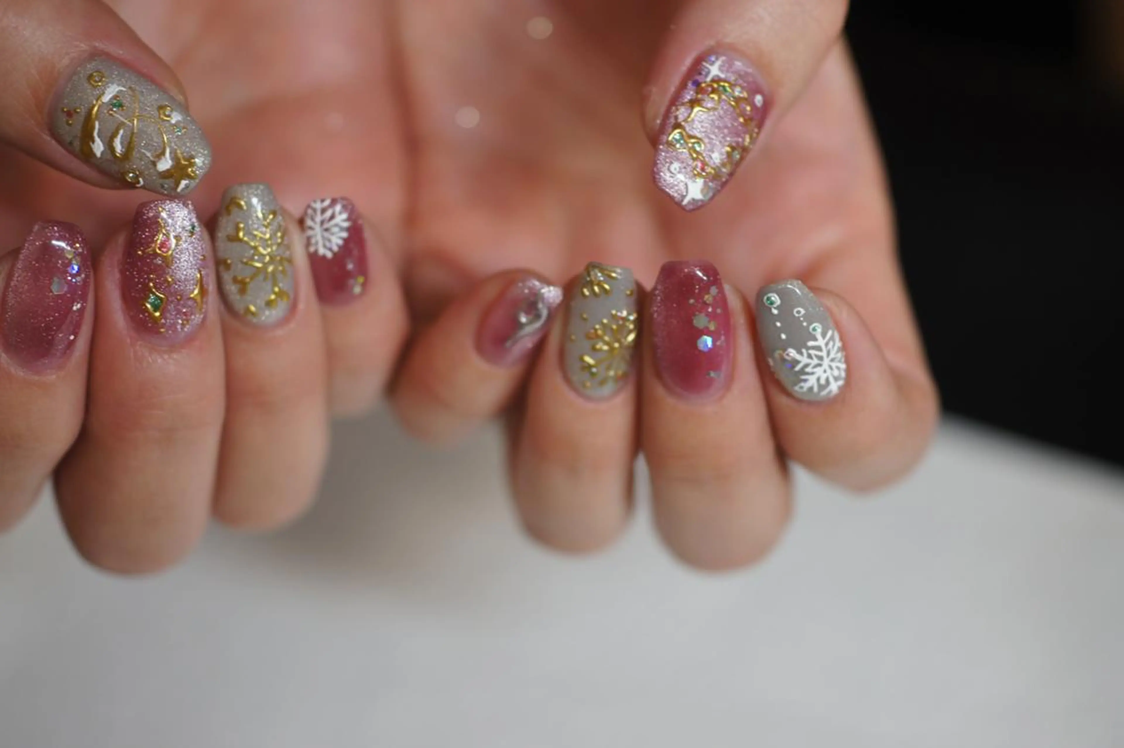 ネイル 冬ネイル クリスマス nails muu まゆのネイルデザイン