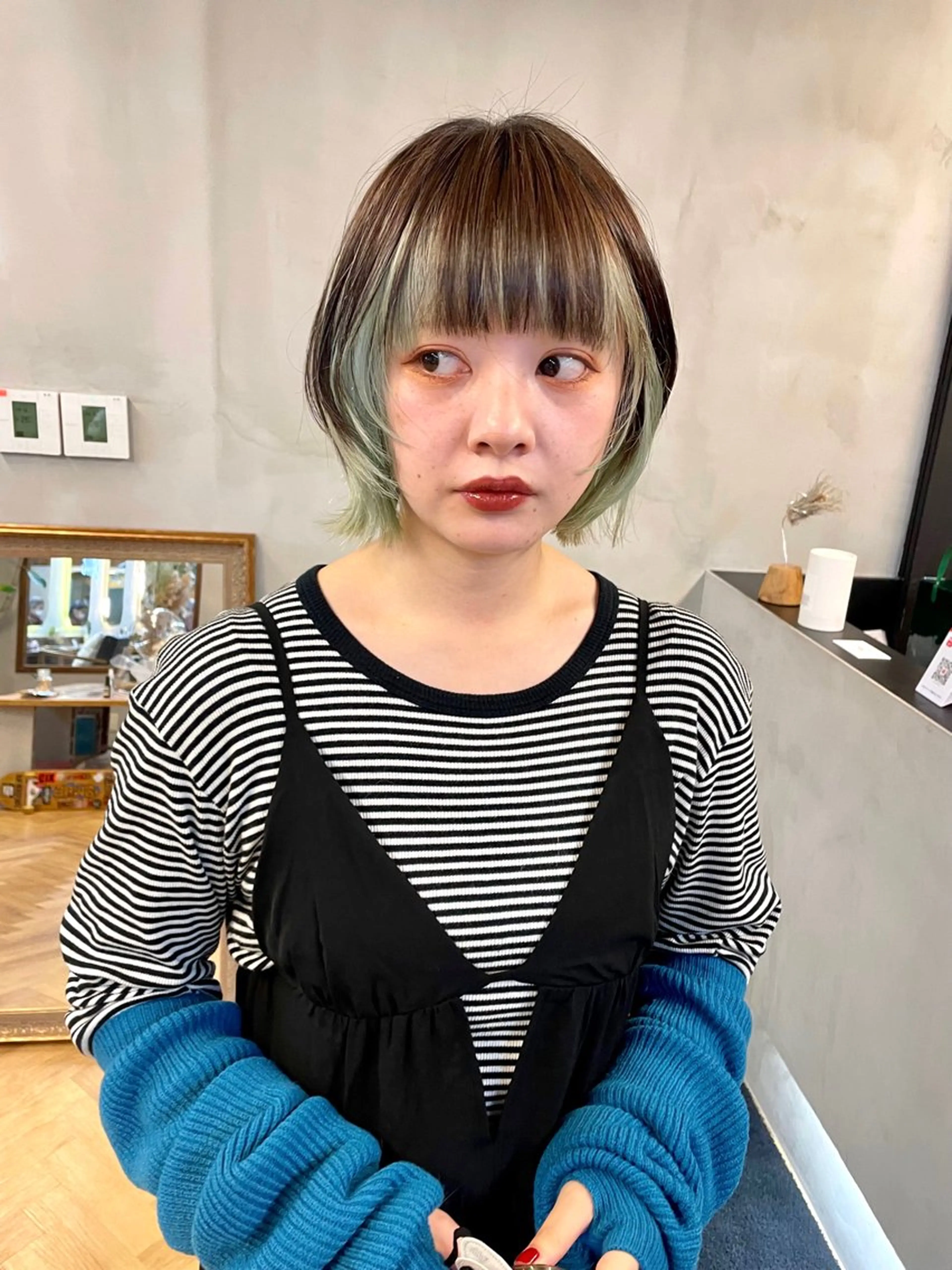 ミディアム カラー パーマ ヘアアレンジ メンズ カット ヘアカラー トリートメント tatsumi/ボブ ウルフ/レイヤーのヘアスタイル