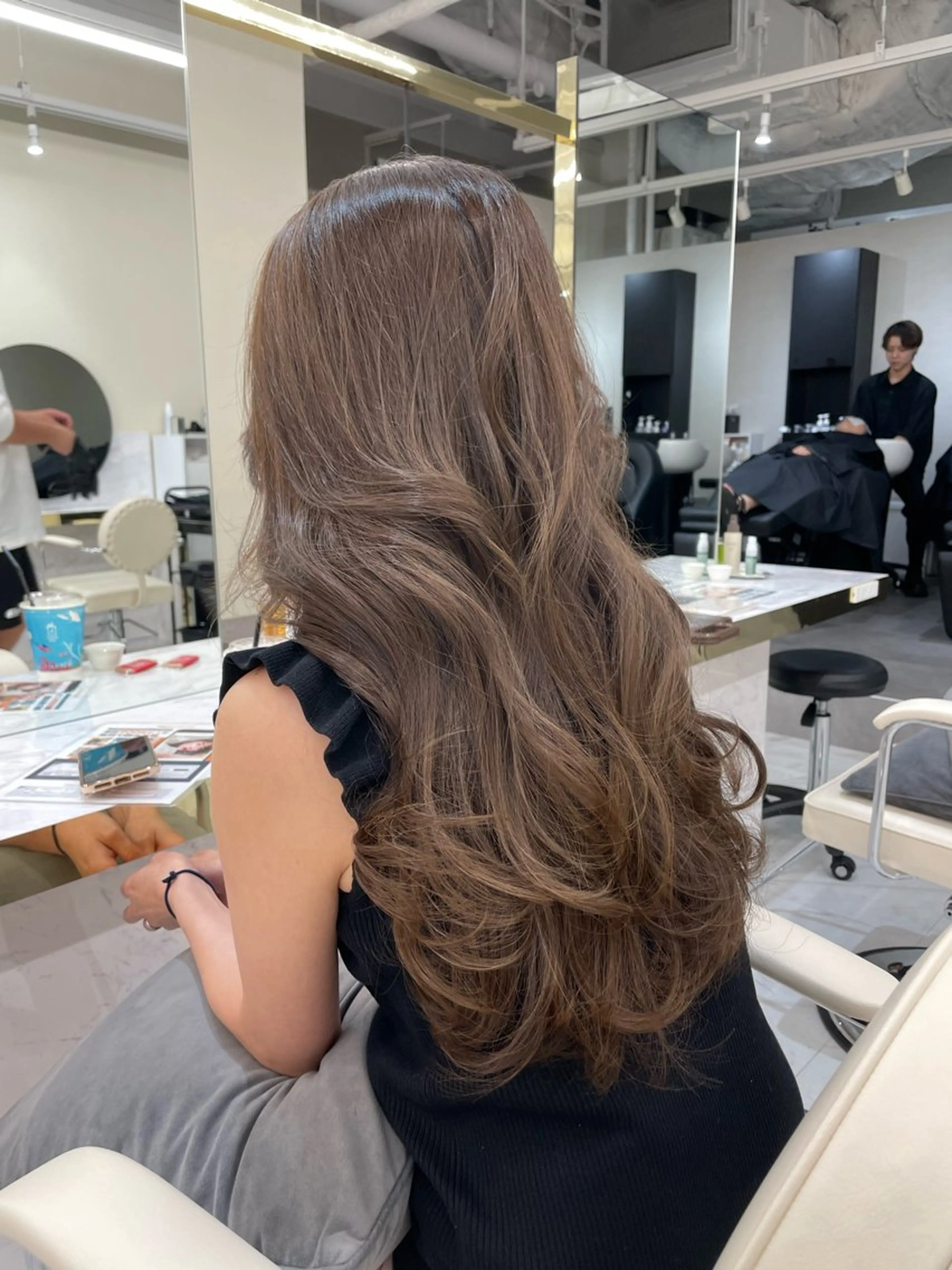 ロング カラー ヘアアレンジ ブリーチ ブラウンカラー ダブルカラー ブリーチなしカラー カット ヘアカラー トリートメント ヘアセット 髪質改善特化 🫧松野力也のヘアスタイル