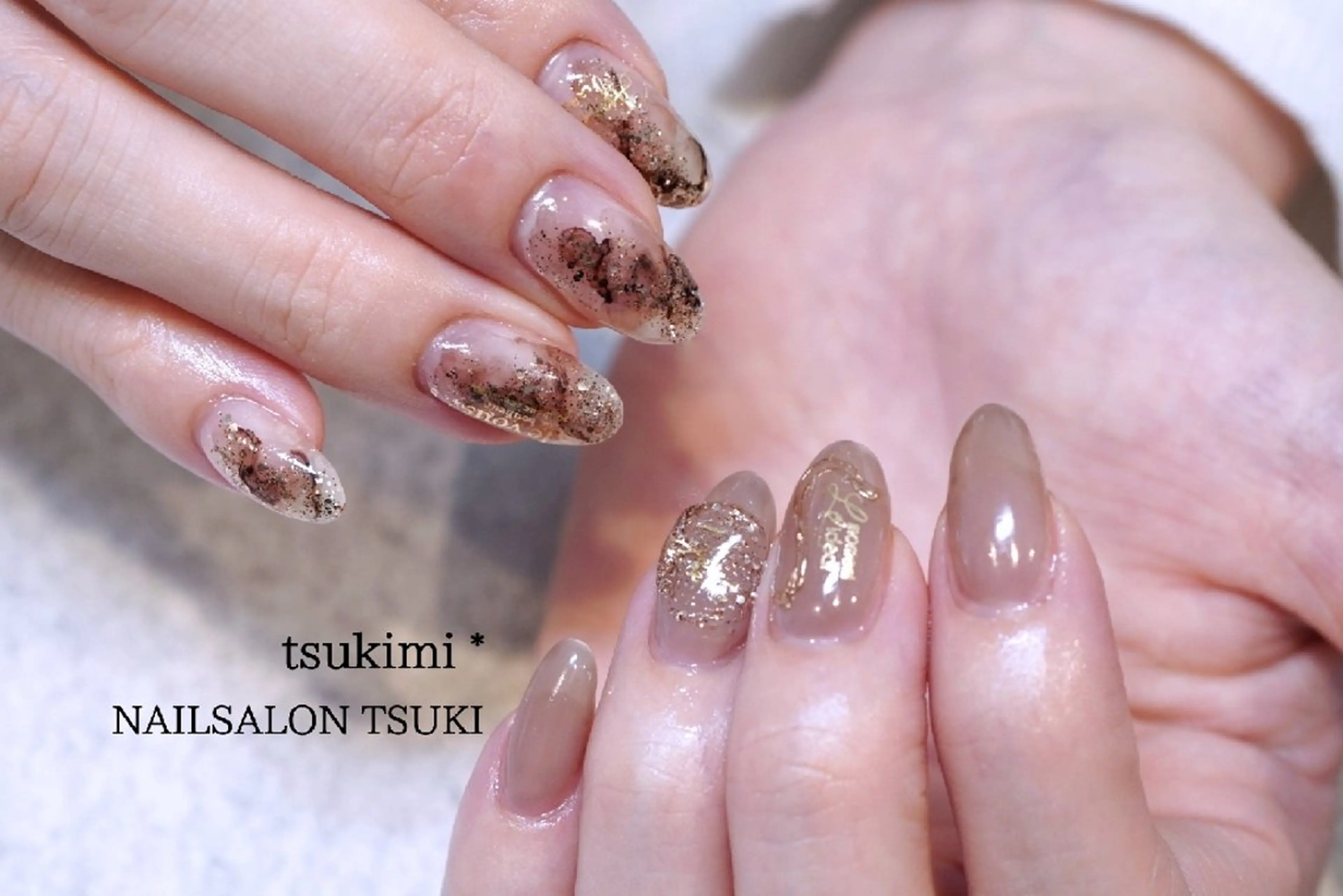 ネイル ミラーネイル ワンカラーネイル ハンドネイル Nailsalon Tsuki.のネイルデザイン