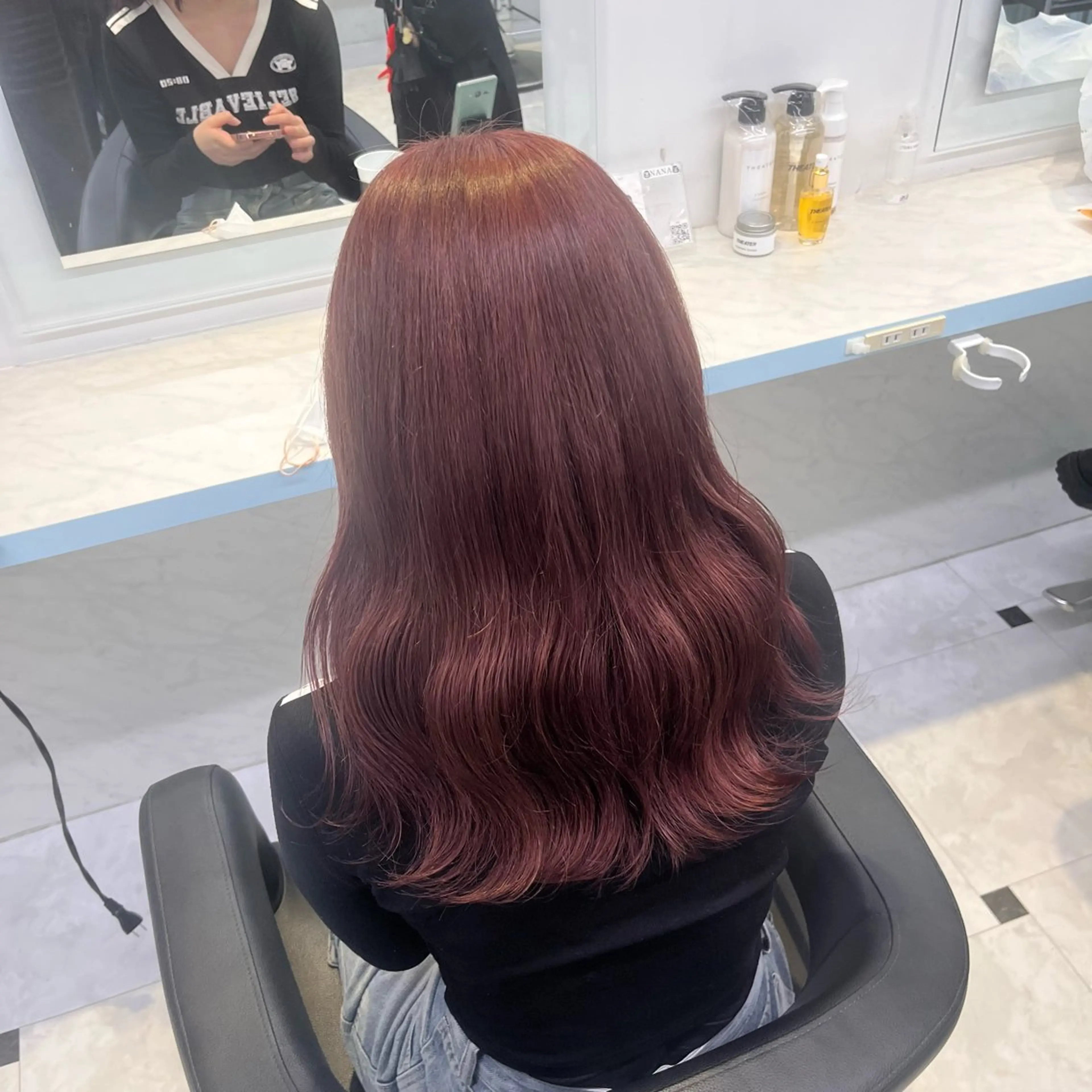 セミロング ヘアカラー トリートメント ヘアセット NANA💓韓国ヘア /レイヤー/暖色💓のヘアスタイル