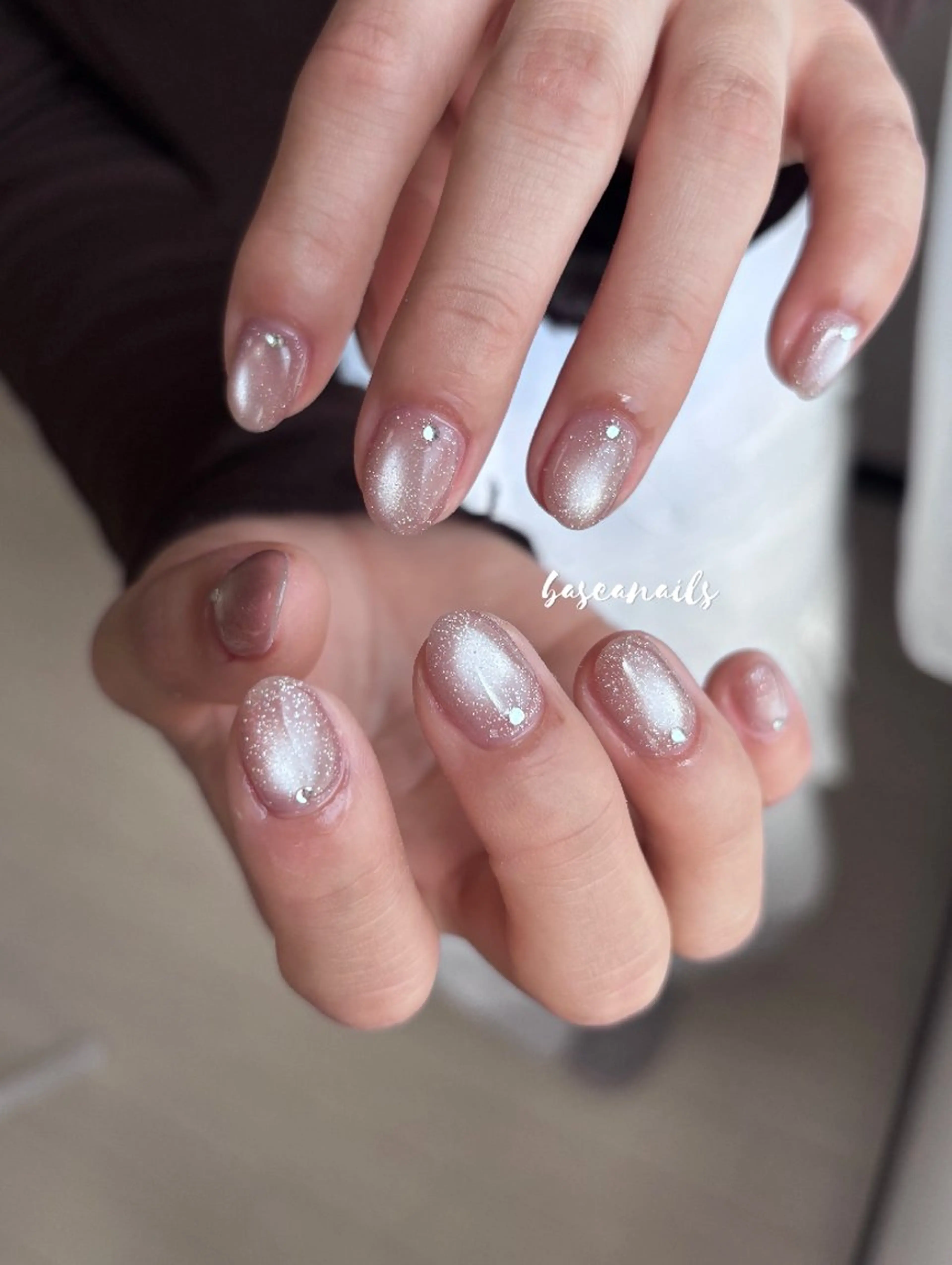 ネイル マグネットネイル ハンドネイル 枚方 Basea nails Minaのネイルデザイン