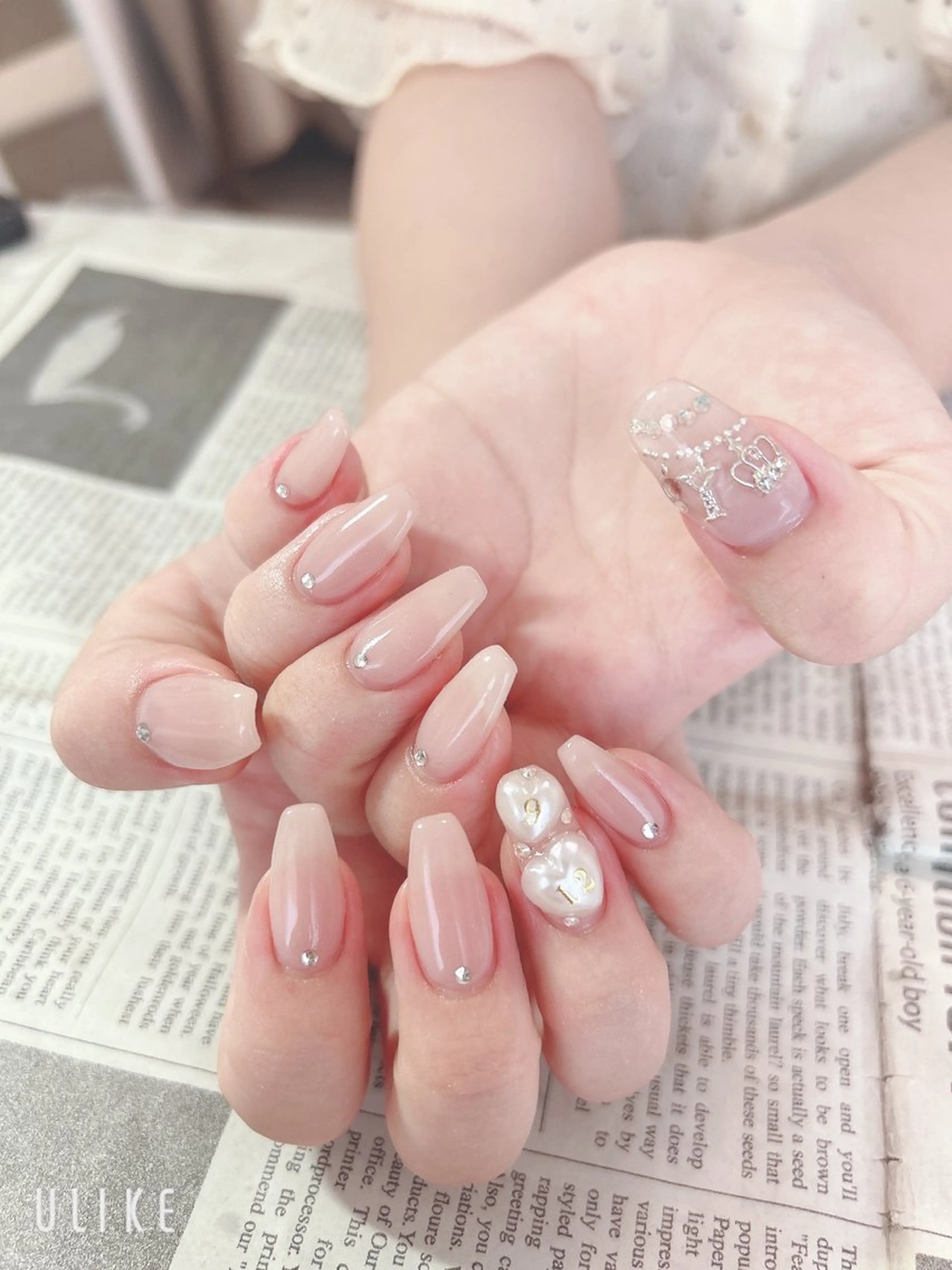 ネイル ハート 持ち込み ハンドネイル ハンドケア 森山 舞のネイルデザイン