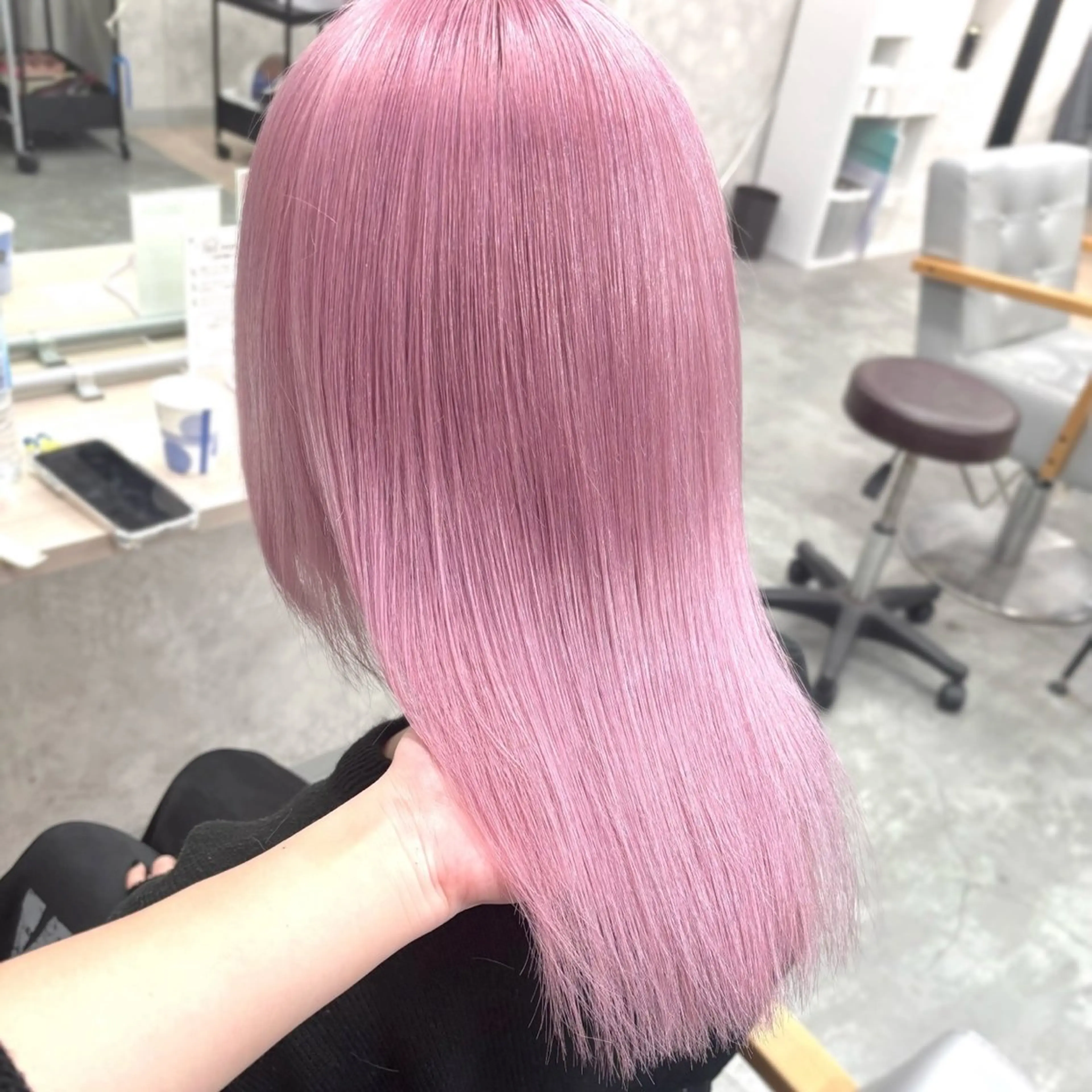 セミロング ヘアカラー トリートメント 💞ハイトーン/ヘア アレンジ💞 くるみのヘアスタイル